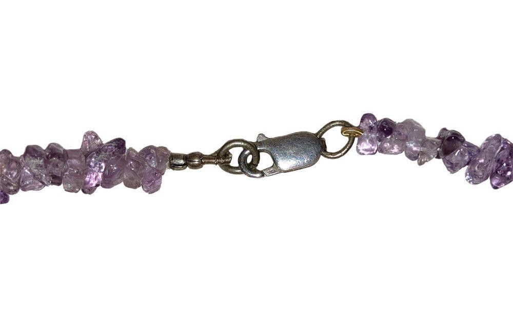 Designer Sterling Silver Amethyst Chip Bead Necklace Size ONE SIZE - 5 Thumbnail