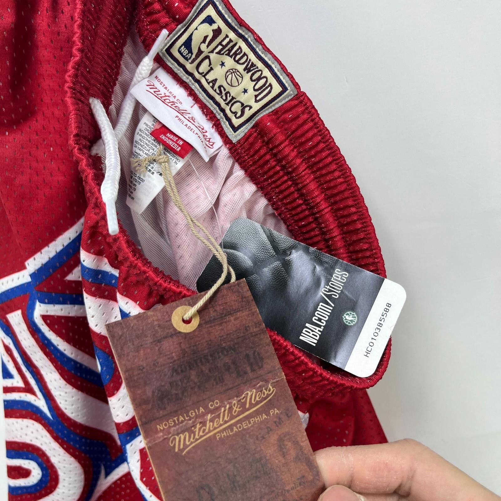 Mitchell & Ness Vintage Philadelphia Sixers Basketball Shorts Youth XL New Size ONE SIZE - 4 Thumbnail