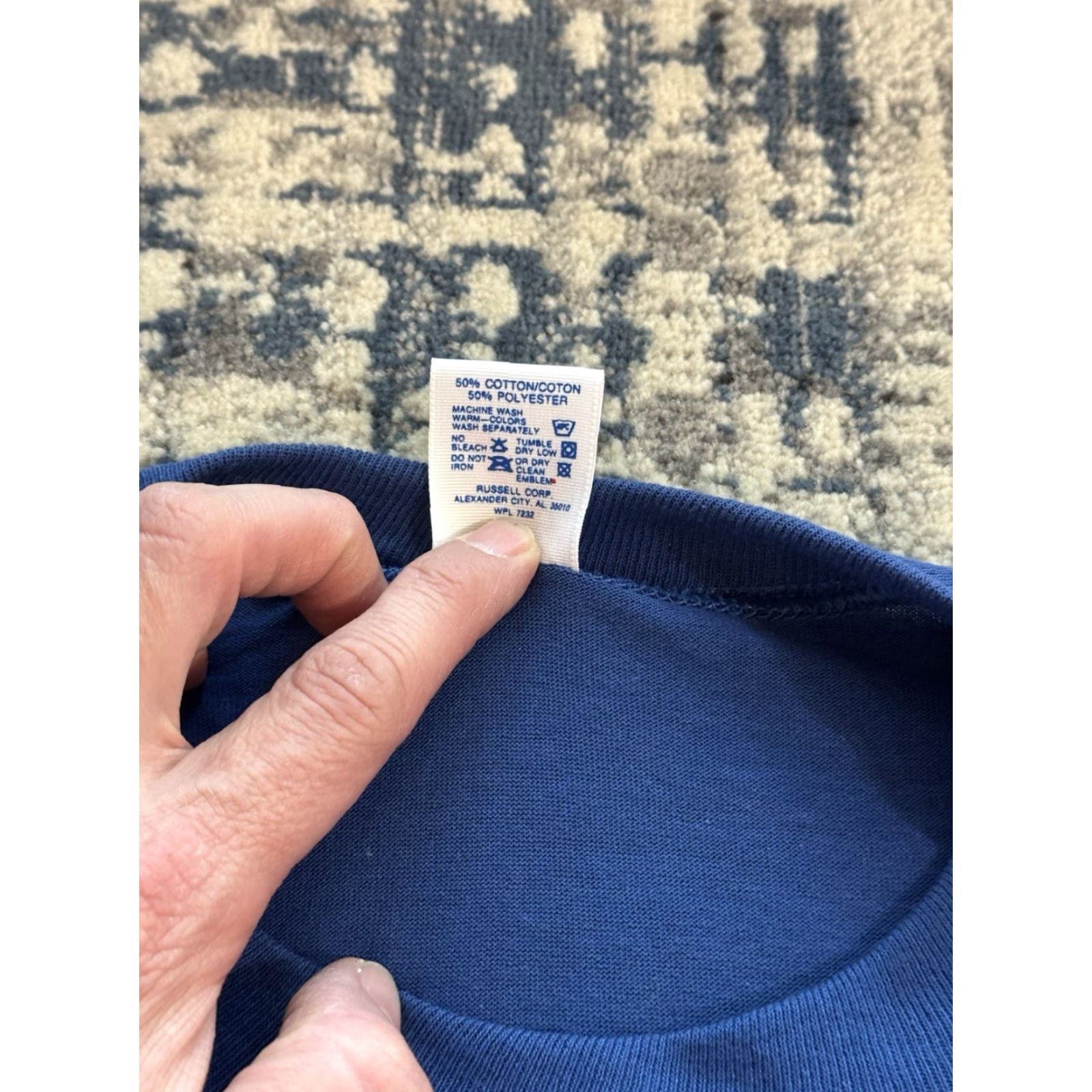 Jerzees VINTAGE 80s Cruise For A Day Aboard The Scandinavian Star T Shirt XL Men Blue Logo Graphic Print Short Sleeve Crew Neck Ship 1980s Beach Size US XL / EU 56 / 4 - 4 Thumbnail