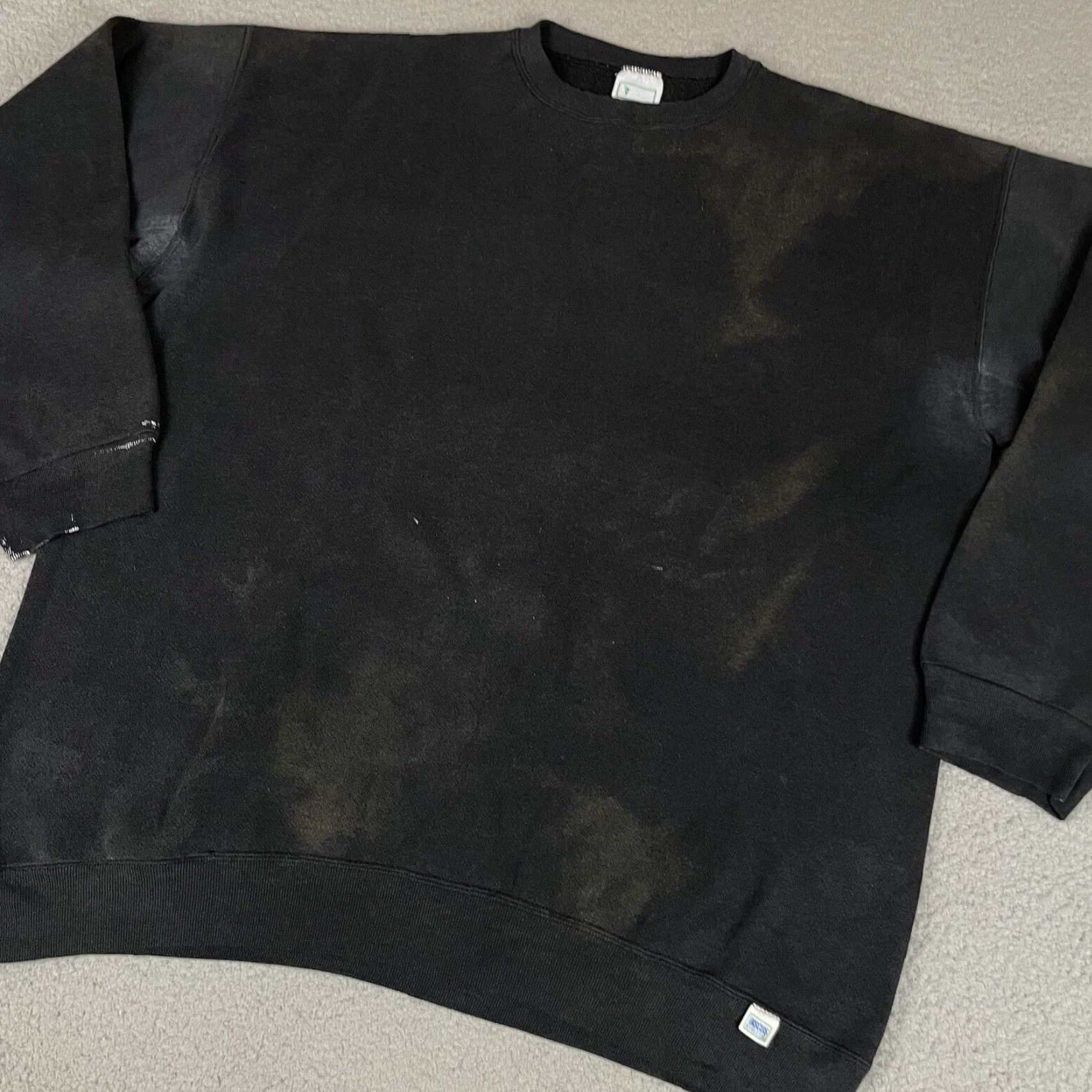 Vintage VINTAGE Discus Athletic Sweatshirt Mens 2XL Black Crew Neck Long Sleeve Pullover Fleece Distressed Logo 90s Size US XXL / EU 58 / 5 - 3 Thumbnail