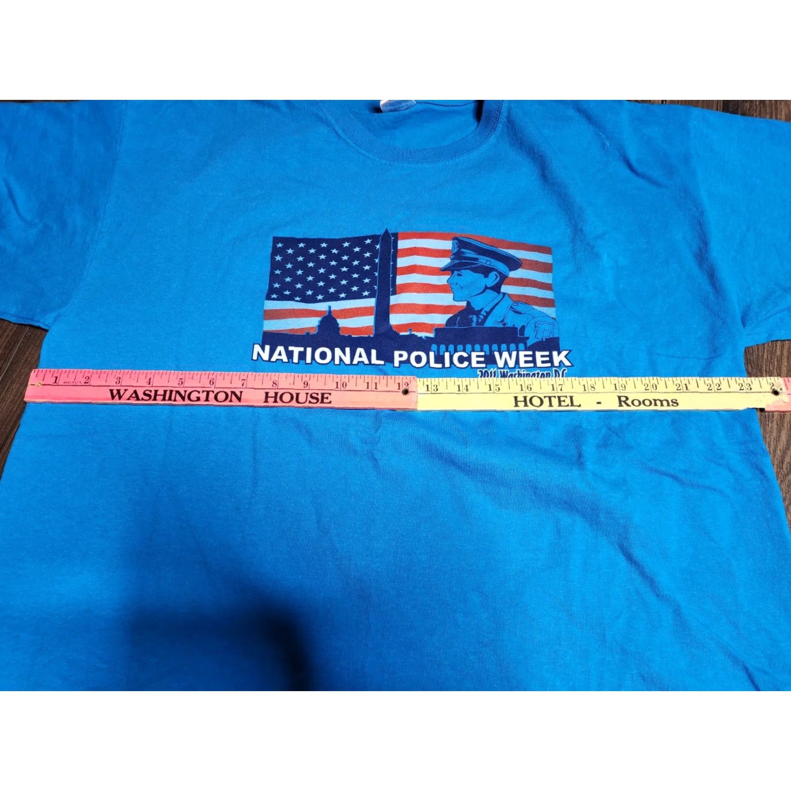Vintage VINTAGE Washington, DC Police Week Memorial T Shirt - Mens XL - Double Sided Names - 2010s Blue Graphic Print T-Shirt Size US XL / EU 56 / 4 - 4 Thumbnail