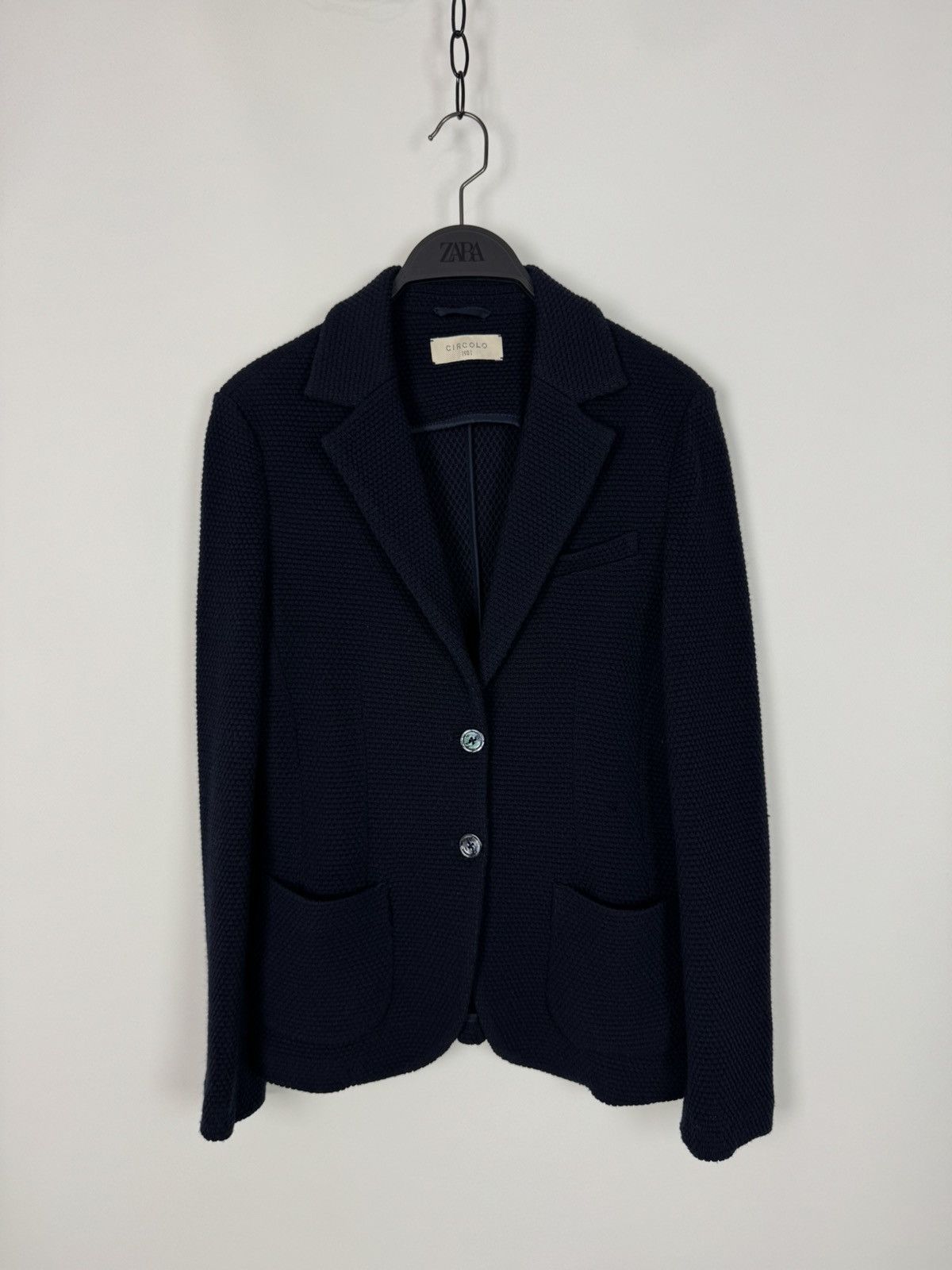 Circolo 1901 Circolo 1901 Knitted Wool Blend Women’s Blazer Size M / US 6-8 / IT 42-44 - 2 Thumbnail
