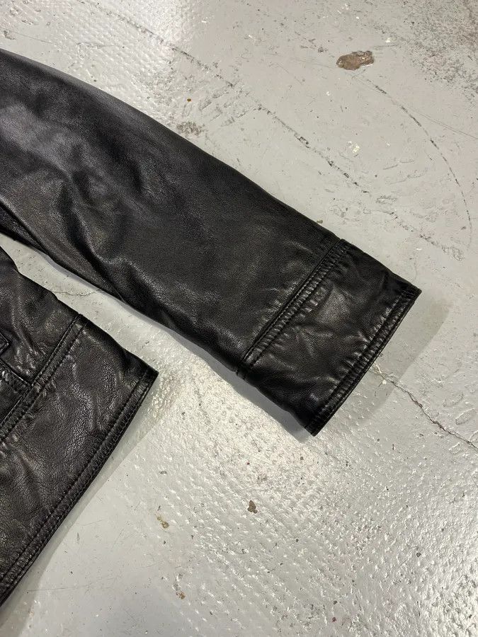 Emporio Armani AW2018 Emporio Armani Fake Fur Collar Black Leather Jacket Size US S / EU 44-46 / 1 - 7 Thumbnail
