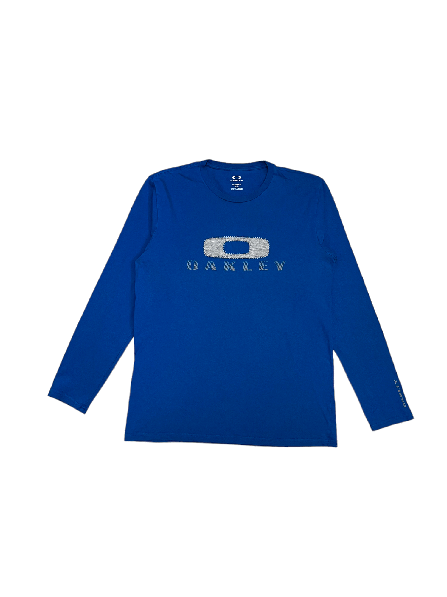 Oakley 🔵 OAKLEY Y2K STREETWEAR BIG LOGO BLUE VINTAGE LONG SLEEVE Size US L / EU 52-54 / 3 - 1 Thumbnail