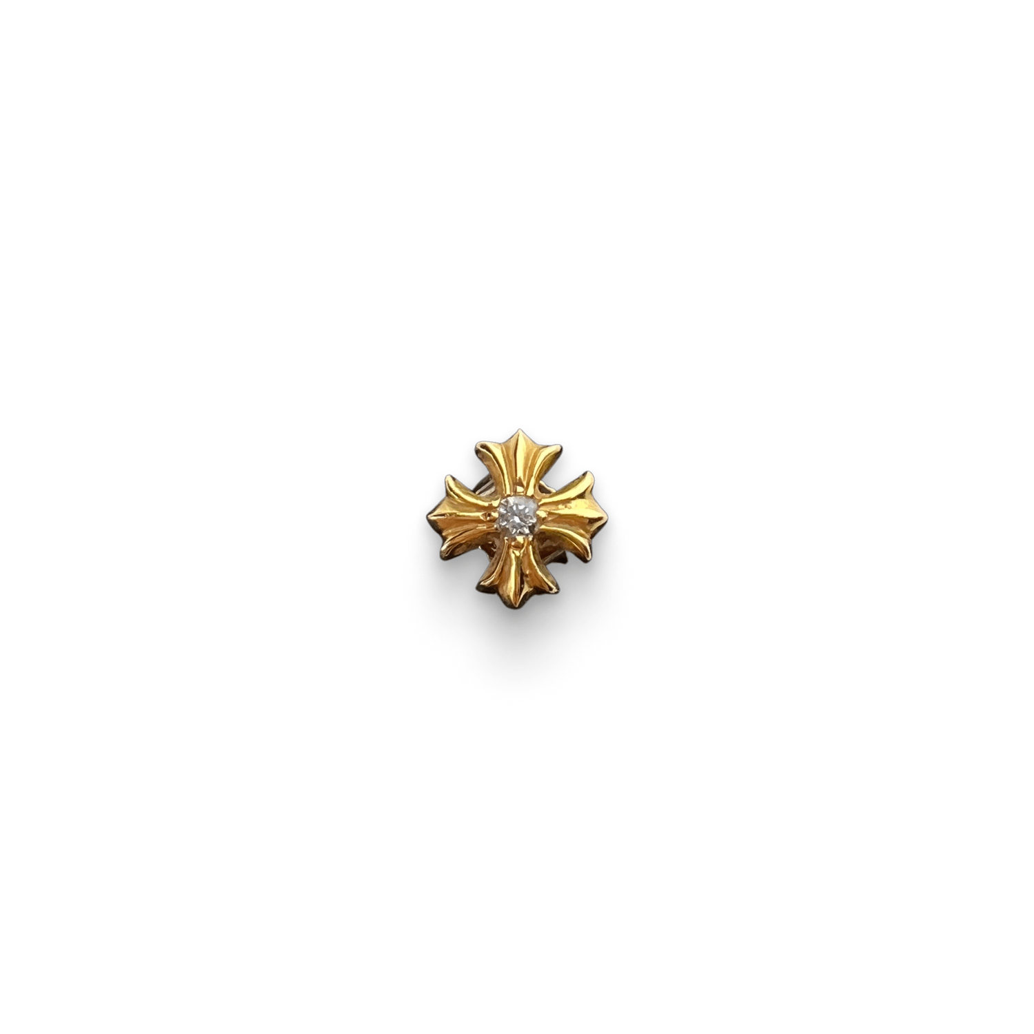 Chrome Hearts Chrome Hearts 22K Gold Plus Cross Diamond Stud Earring Size ONE SIZE - 2 Thumbnail