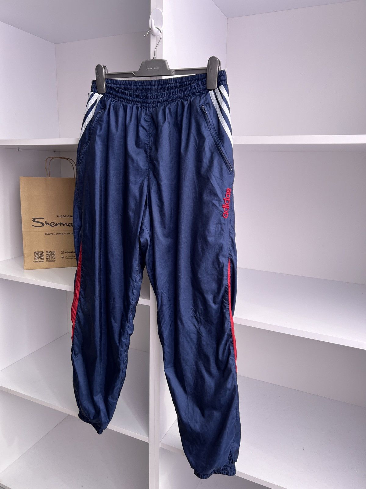 Adidas × Vintage Vintage Adidas Streetwear 90s style nylon pants Size US 32 / EU 48 - 5 Thumbnail