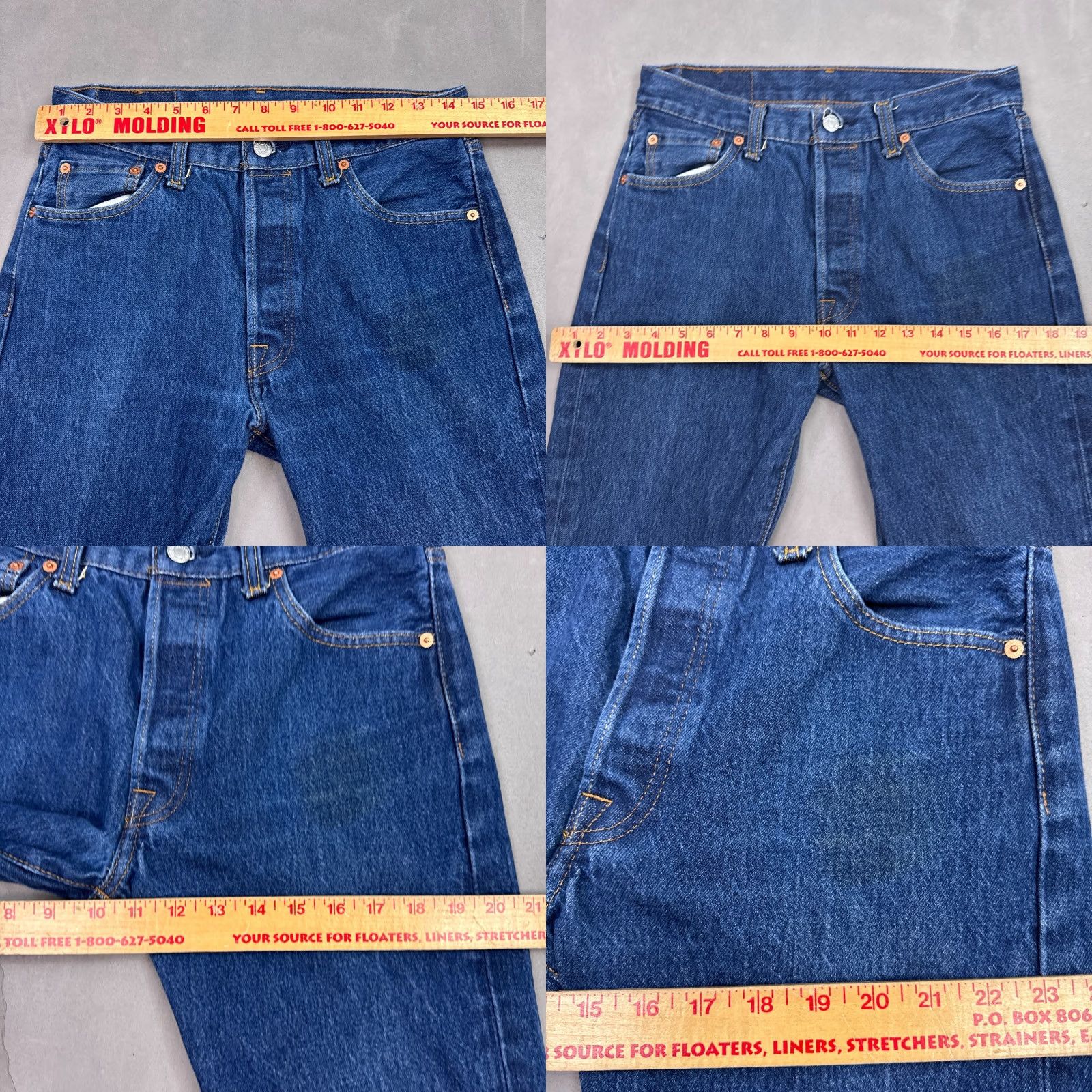Levi's Levi's 501 Jeans Men Blue Button Fly Denim Pant Straight Classic (Tag31x30) Jeans Mens Blue Denim Straight Classic 501 Series 30x27 Size US 31 - 9 Thumbnail