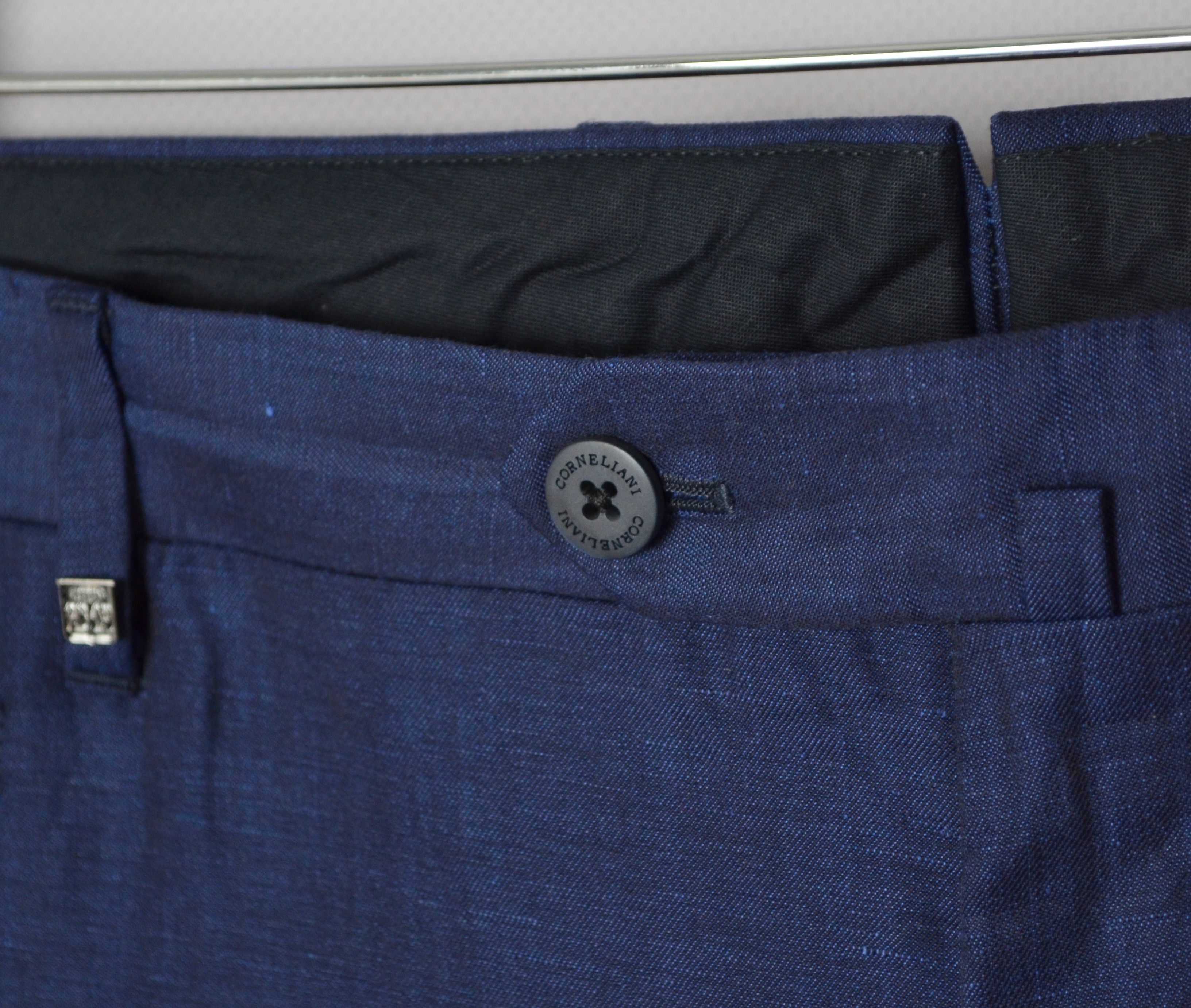 Corneliani × Designer Corneliani Linen Wool Silk Blend Navy Pants Trousers Sz W40 Size US 40 / EU 56 - 5 Thumbnail