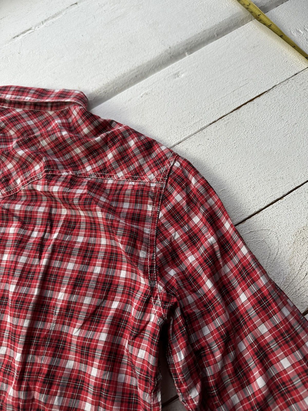 Diesel 🚨VNTG Diesel Avant-garde Shirt very rare RED CHECK BLACK Size US M / EU 48-50 / 2 - 16 Thumbnail