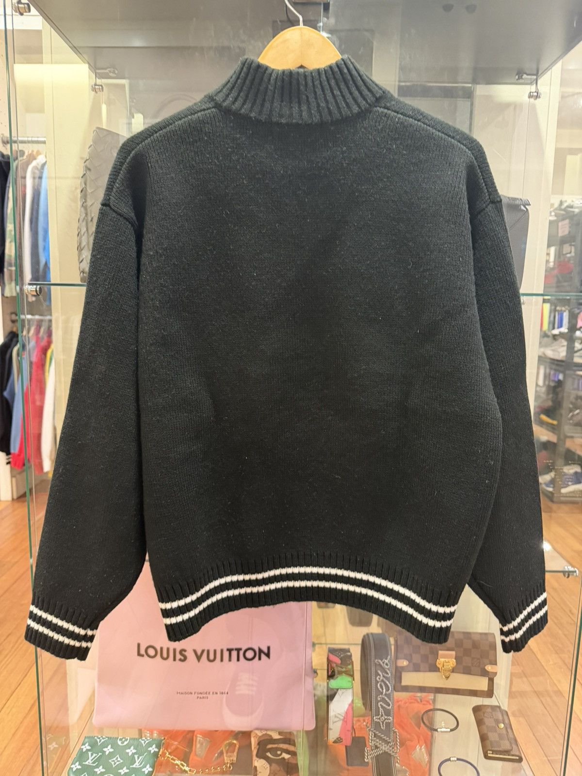 Supreme Supreme Script Knit Quarter Zip - Black Size US S / EU 44-46 / 1 - 2 Thumbnail