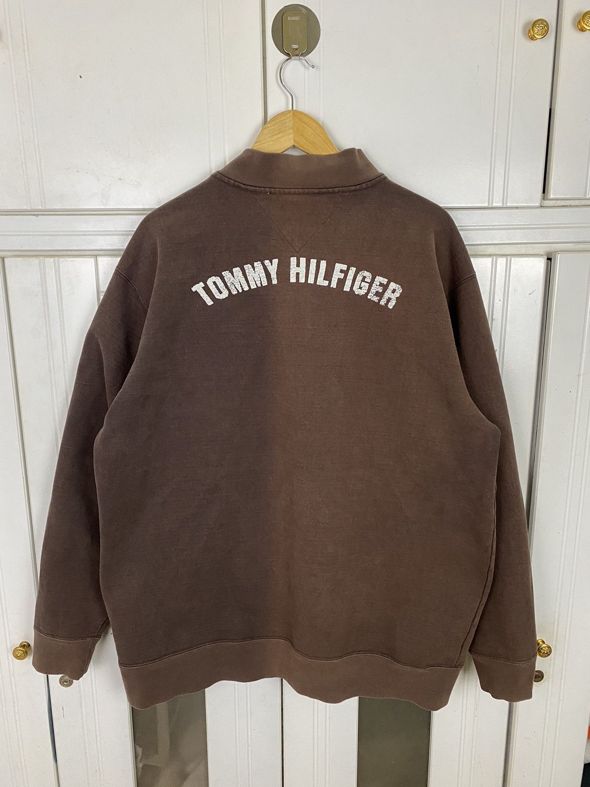 Tommy Hilfiger × Vintage Vintage Tommy Hilfiger Sweater Zip Up Size US XL / EU 56 / 4 - 1 Thumbnail