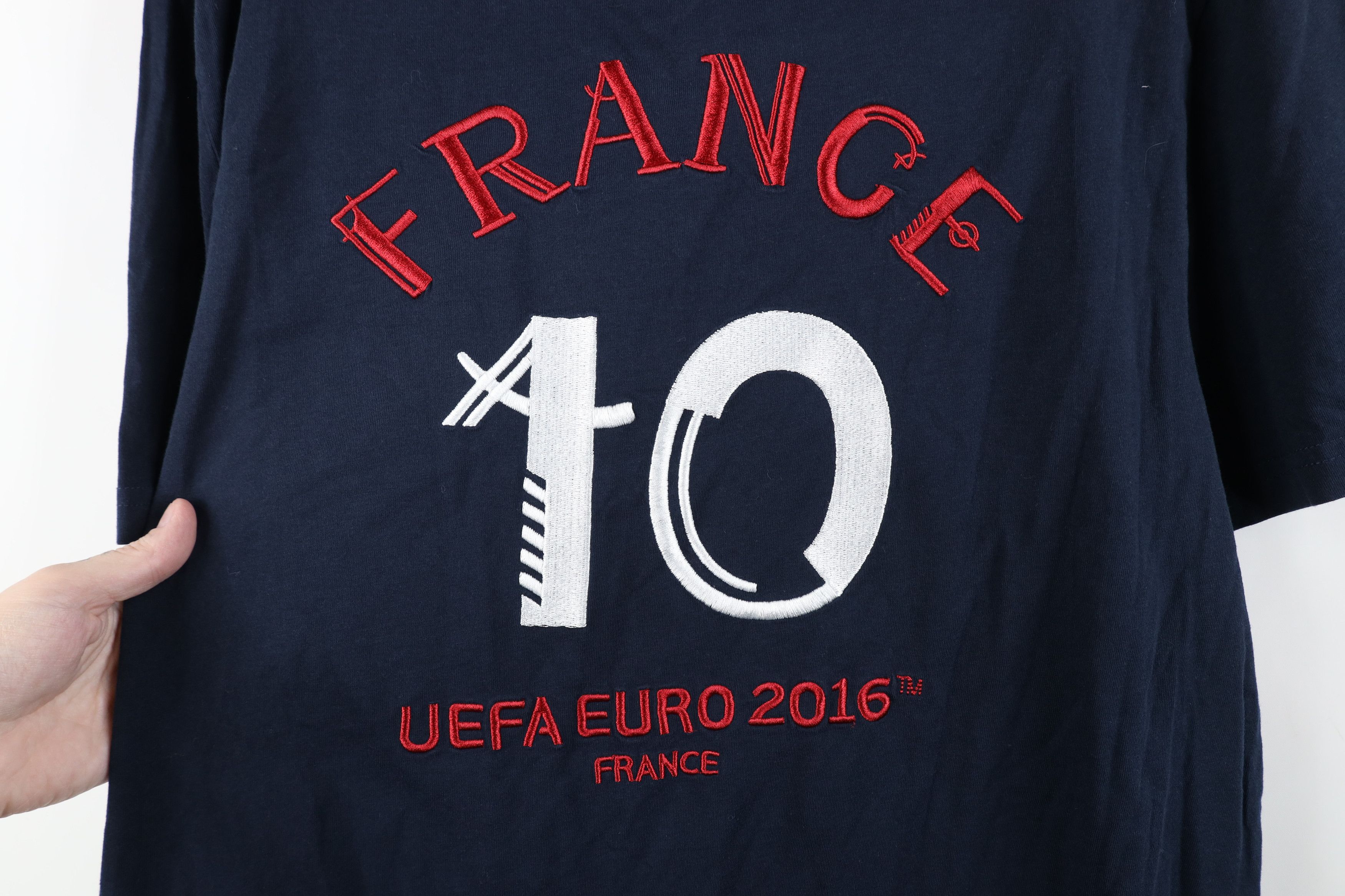 Vintage Y2K UEFA Euro France Soccer Football T-Shirt Navy Blue Size XL / US 12-14 / IT 48-50 - 10 Thumbnail