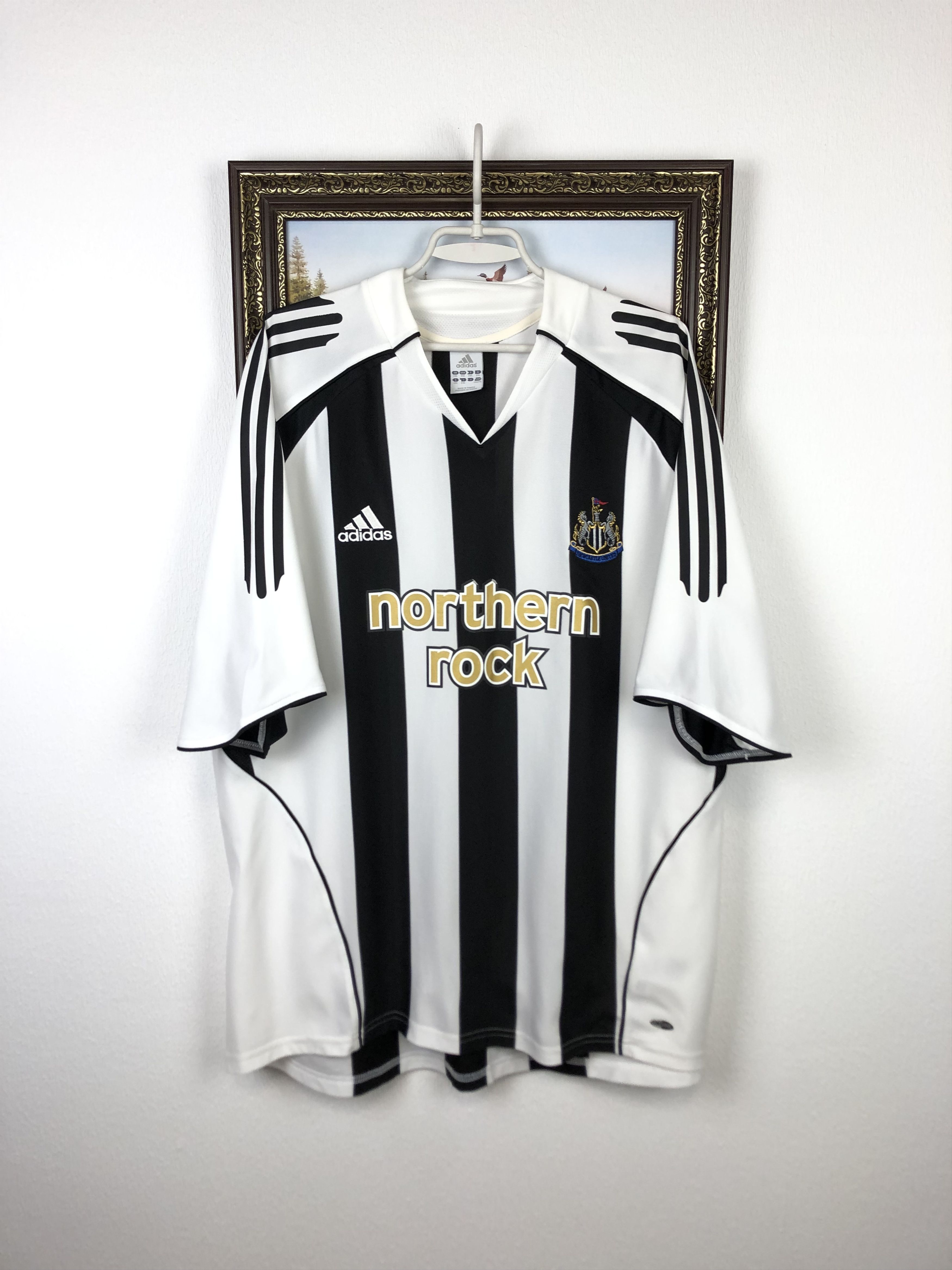 Adidas Newcastle Home football shirt 2005 Soccer Adidas Jersey Size US XXL / EU 58 / 5 - 1 Thumbnail
