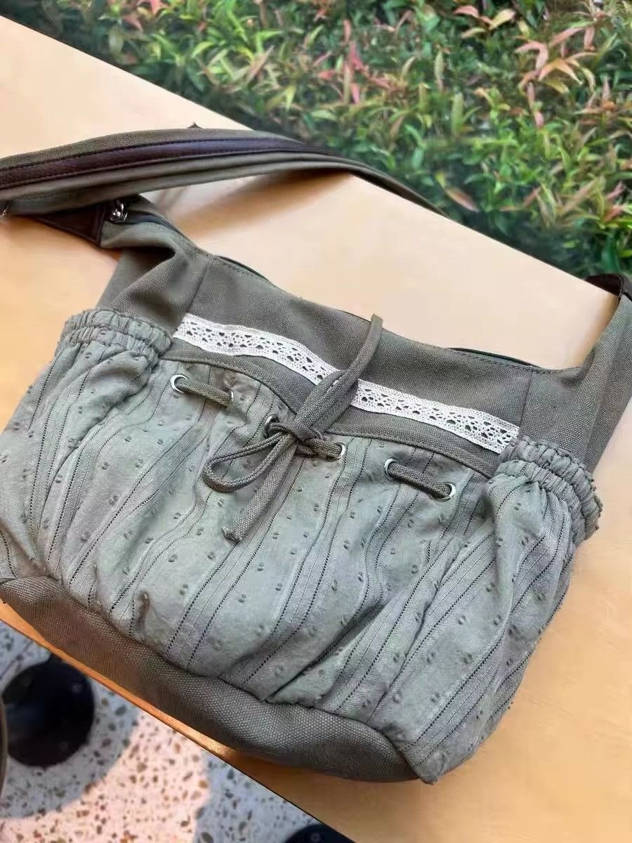 Other Bow Canvas Drawstring Shoulder Bags Size ONE SIZE - 2 Thumbnail