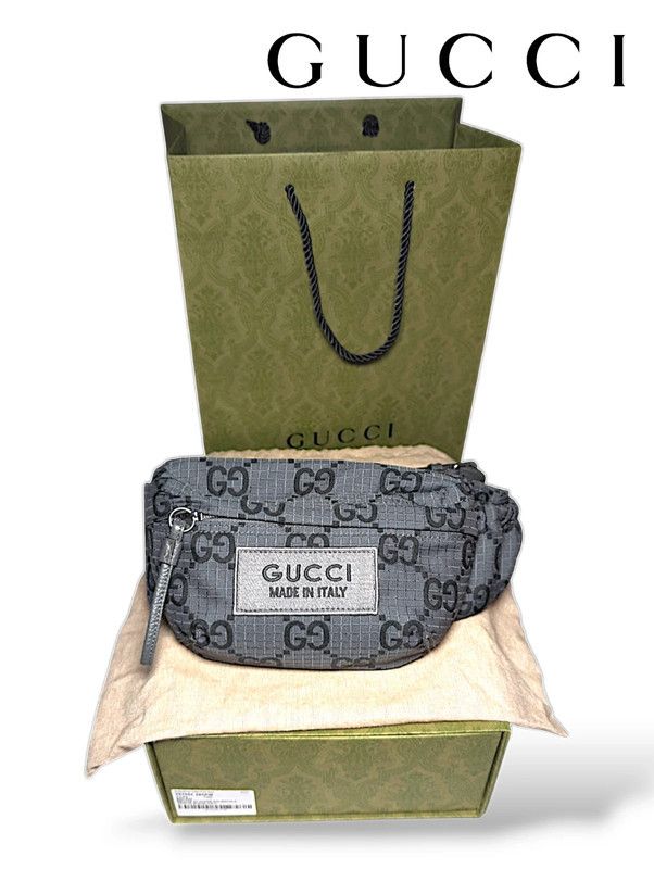 Gucci Grey Gucci GG Nylon Ripstop Belt Bag 767934 Size ONE SIZE - 1 Thumbnail