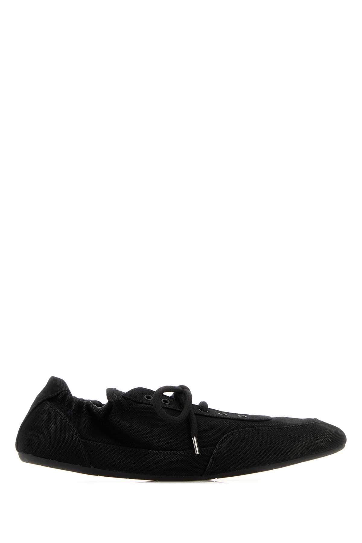 Prada Black Canvas Collapse Sneakers Size US 5.5 / IT 35.5 - 1 Thumbnail