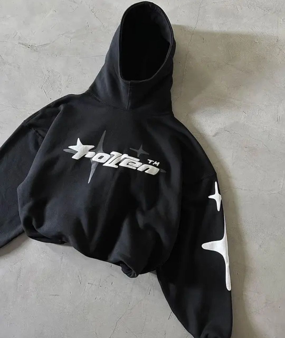 Designer × Vintage Puff Rubber Print Work Style American Street Hoodie Size US S / EU 44-46 / 1 - 1 Thumbnail
