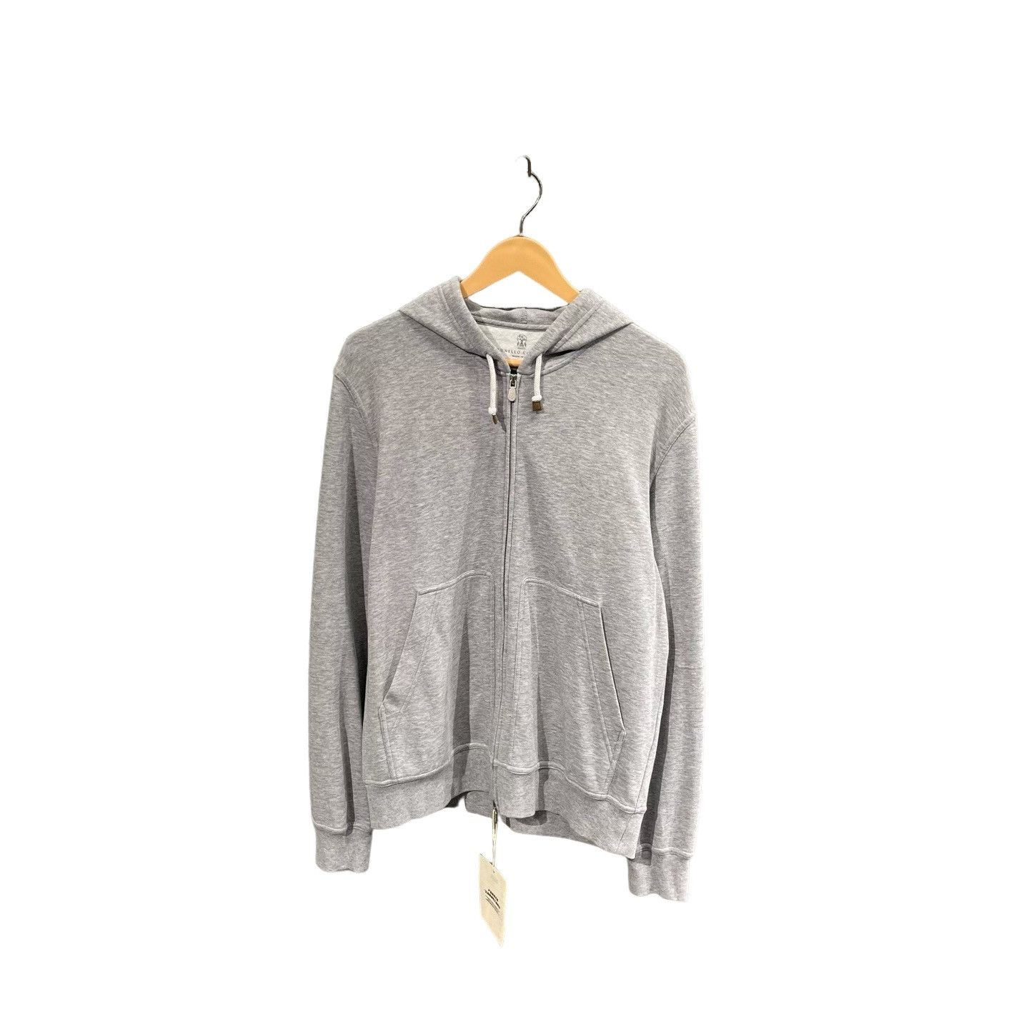 Brunello Cucinelli Brunello Cucinelli Gray Cotton Blend Zip-Up Hoodie M Size US M / EU 48-50 / 2 - 1 Thumbnail