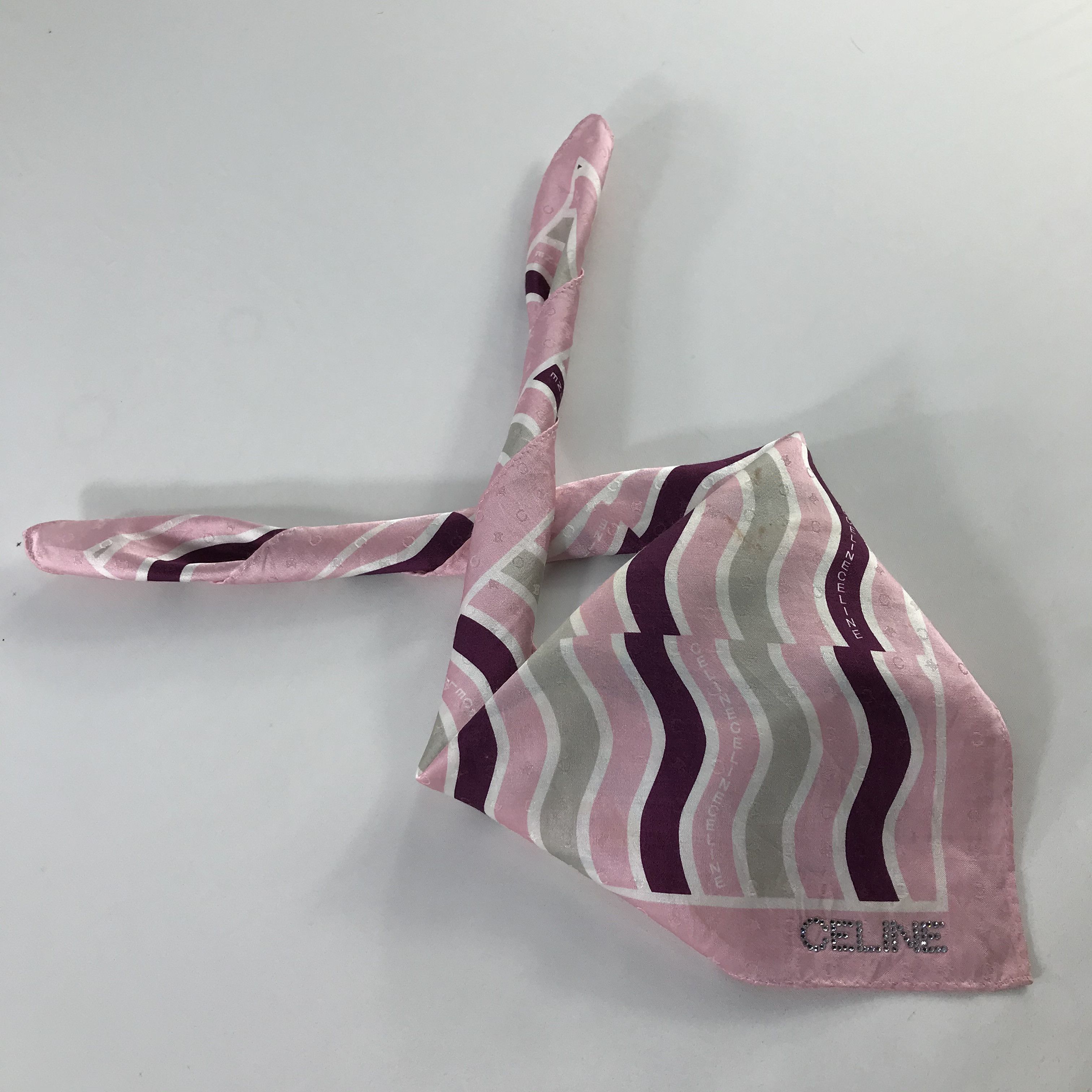 Celine × Vintage Celine Bandana / Handkerchief / Neckerchief - S665 Size ONE SIZE - 4 Thumbnail