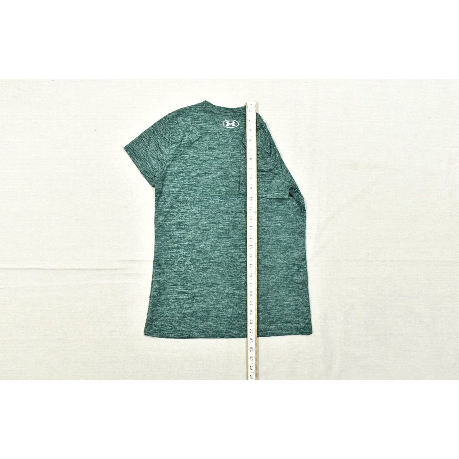 Under Armour Under Armour HeatGear Women's XS Green Heathered V-Neck Short Sleeve Athletic Tee Size 26" / US 2 / IT 38 - 5 Thumbnail