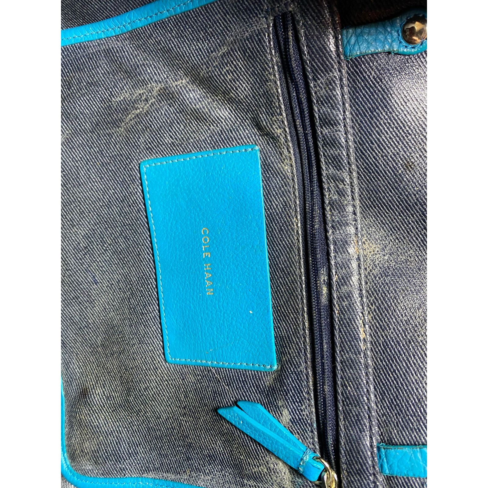 Cole Haan Cole Haan Leather Tote Blue Size ONE SIZE - 8 Thumbnail