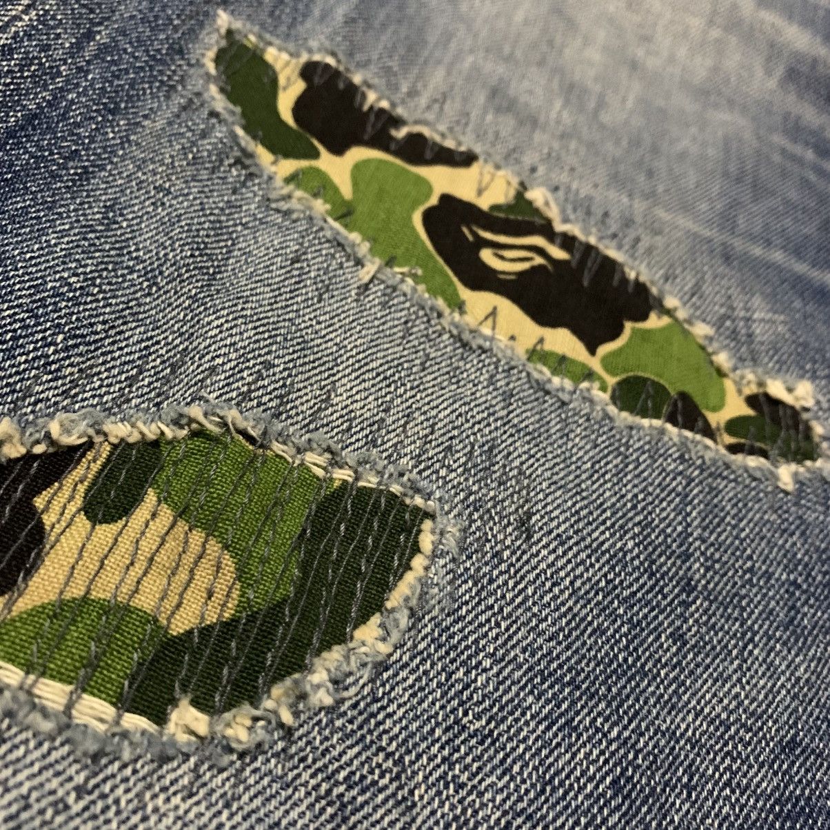 Bape Bape Damage Denim Pants Size US 36 / EU 52 - 6 Thumbnail