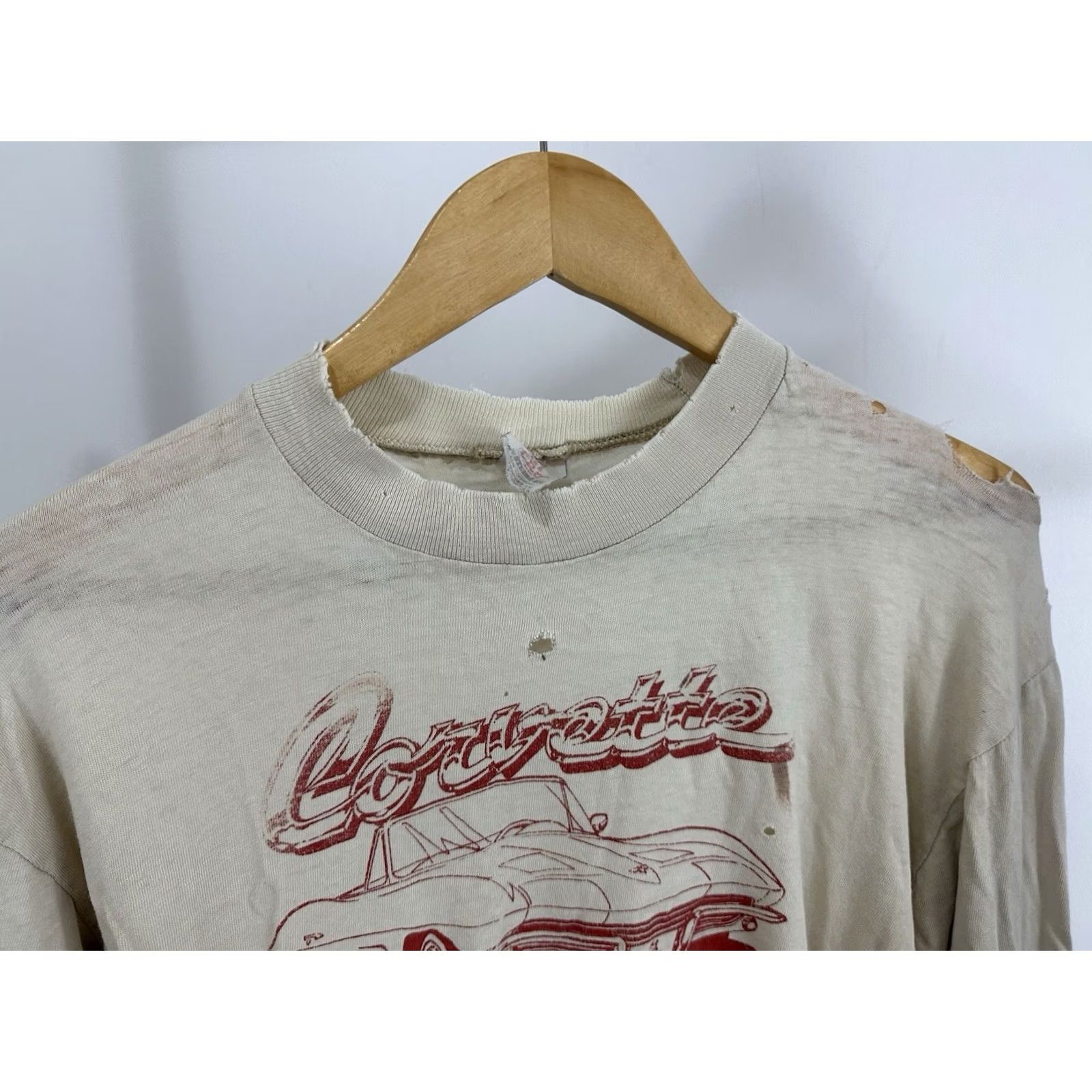 Vintage VINTAGE 80s Corvette Summer Summit LS T-Shirt L Cream Mens Size US L / EU 52-54 / 3 - 7 Thumbnail