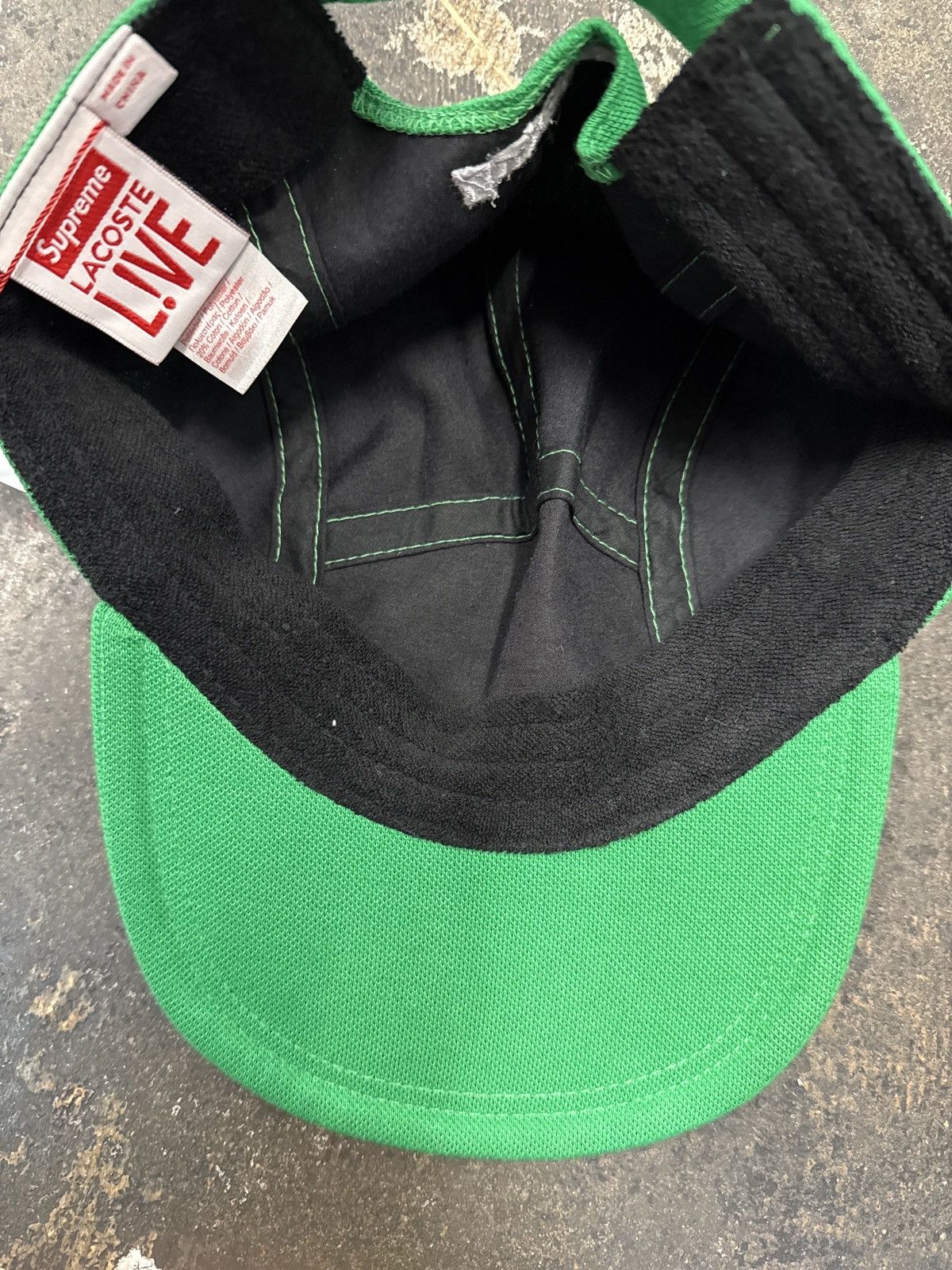 Lacoste × Supreme Supreme Lacoste Pique Knit Camp Cap Size ONE SIZE - 7 Thumbnail