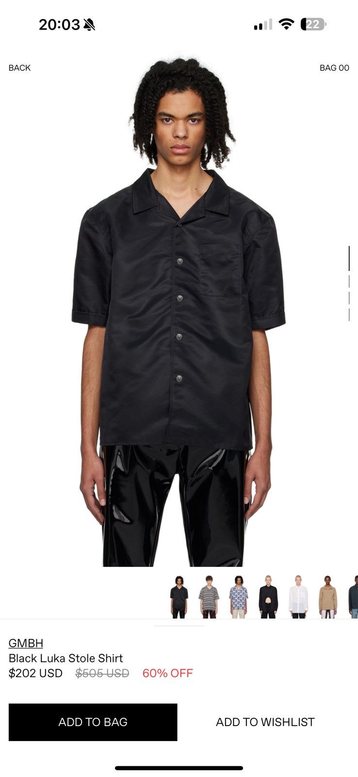 GmbH Black Luka Stole Shirt Size US S / EU 44-46 / 1 - 8 Thumbnail