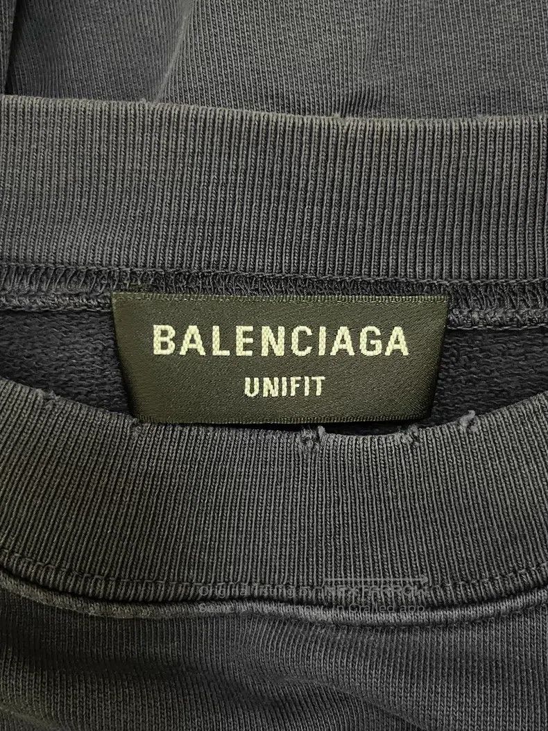 Balenciaga Balenciaga Letter Embroidered Logo Hooded Sweatshirt - Blu Size US L / EU 52-54 / 3 - 3 Thumbnail
