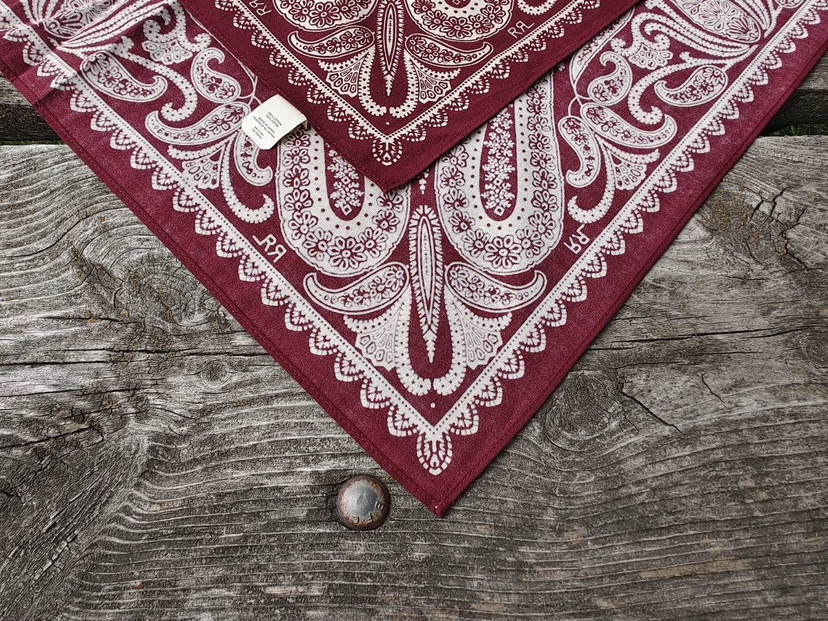 RRL Ralph Lauren RRL Indigo Turn of the Century Paisley Bandanna Scarf Size ONE SIZE - 4 Thumbnail