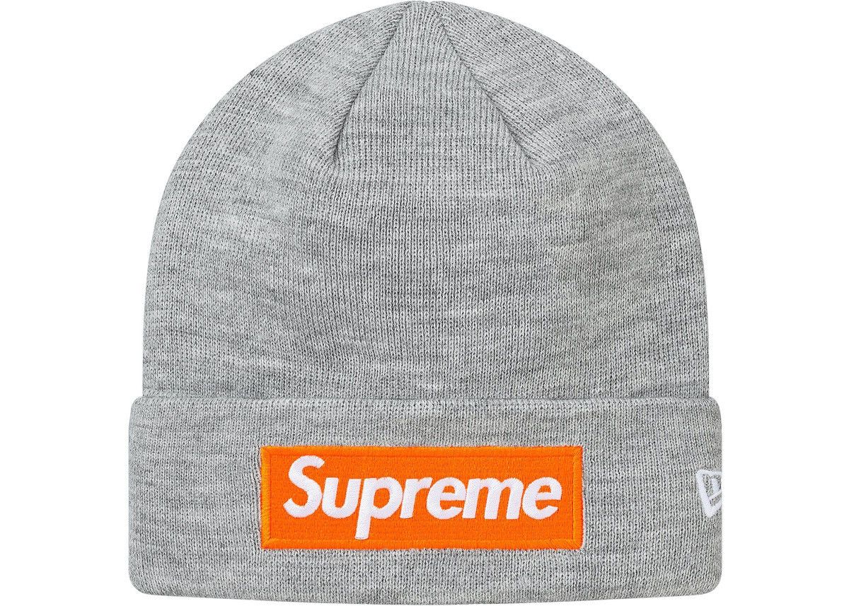 New Era × Supreme FW17 Supreme New Era Box Logo Beanie Heather Grey Size ONE SIZE - 11 Thumbnail