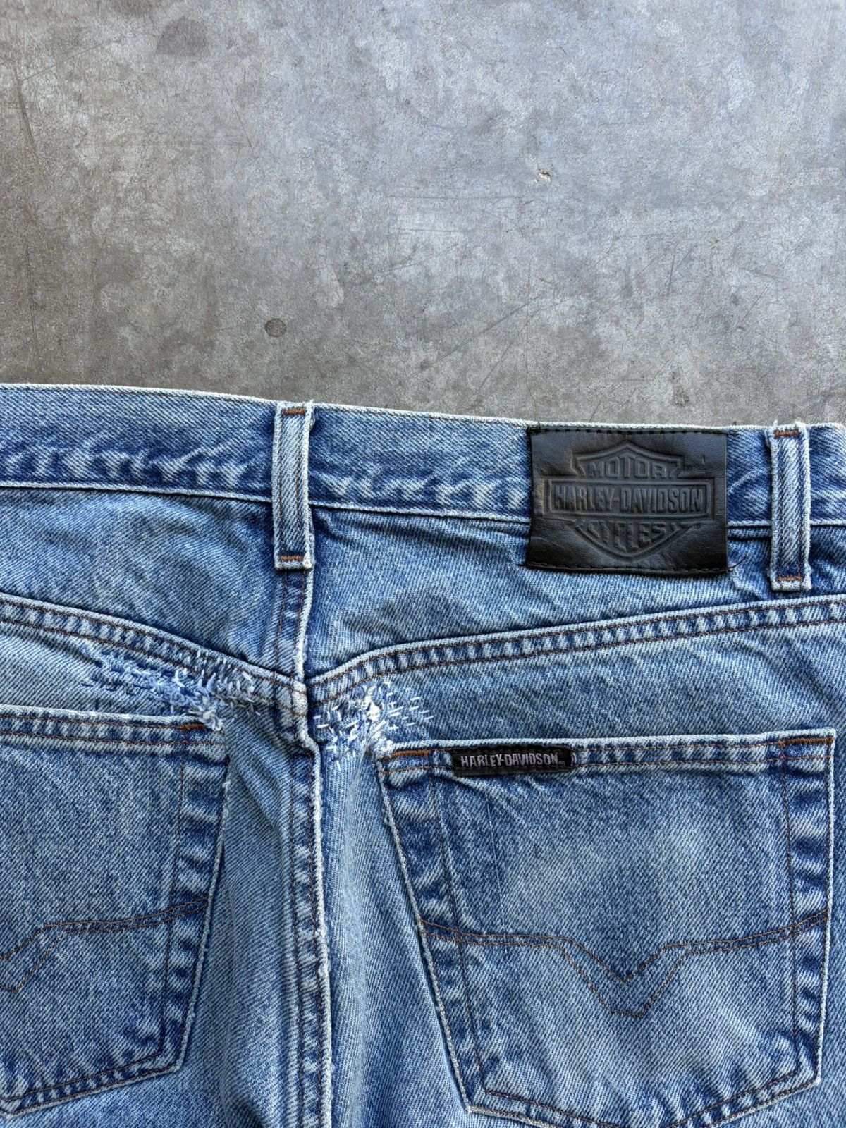 Harley Davidson Vintage Harley Davidson Custom Embroidered Patchwork Denim Size US 32 / EU 48 - 6 Thumbnail