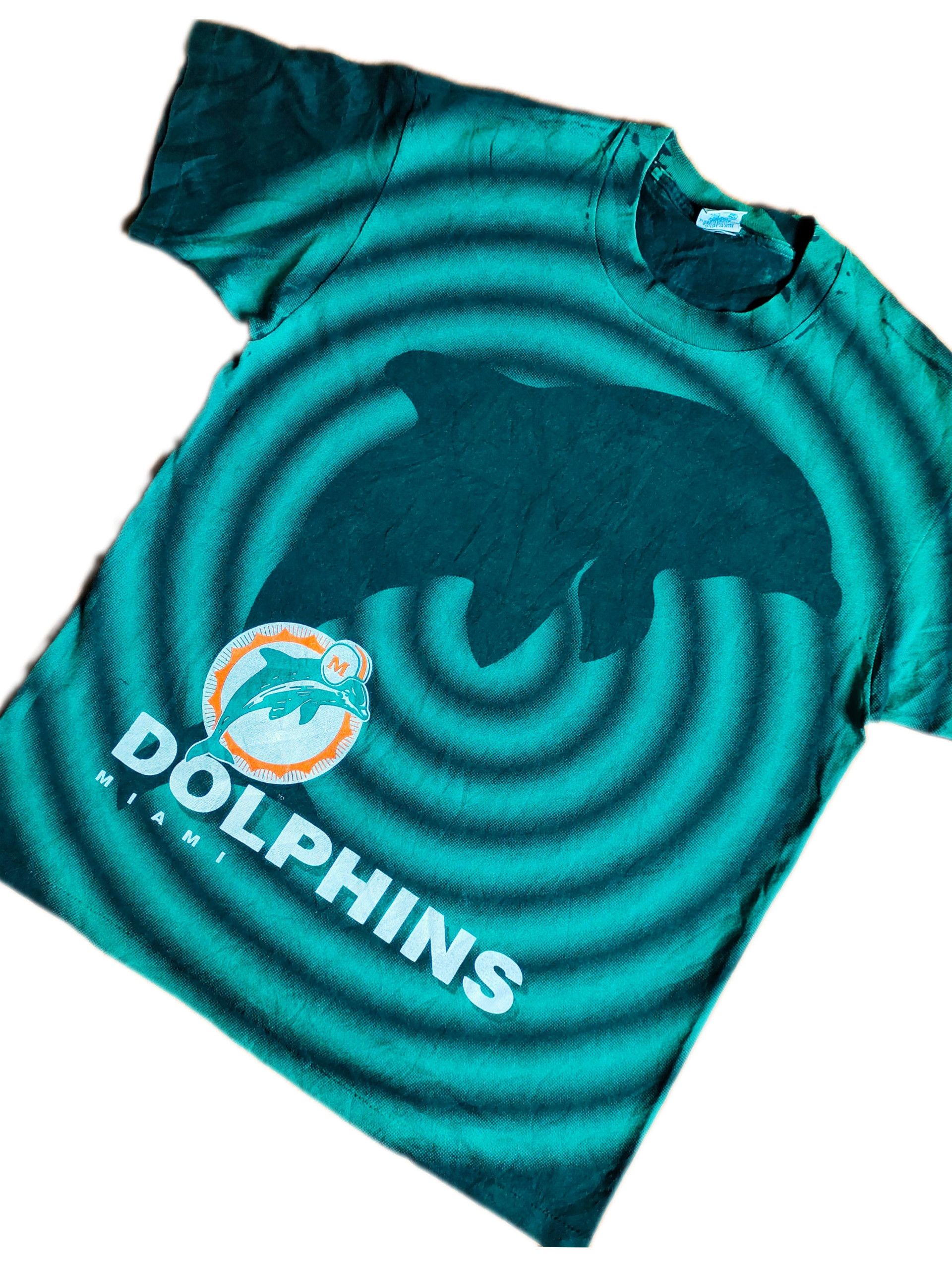NFL × Salem Sportswear × Vintage Rare Vintage Miami Dolphins Shadow 90's T-shirt Size US L / EU 52-54 / 3 - 5 Thumbnail