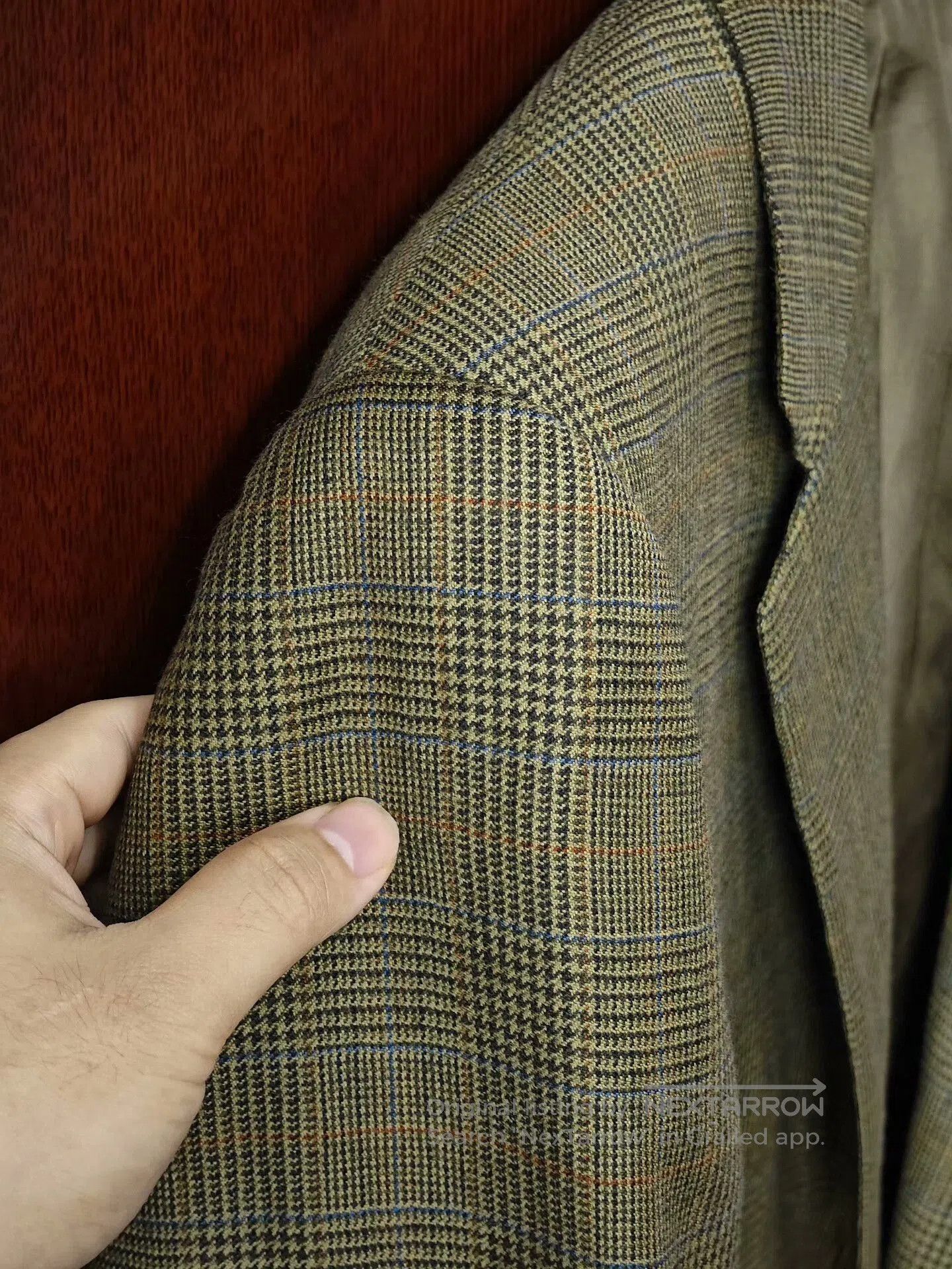 Japanese Brand Stylish Green Plaid Wool-Cashmere Blazer. Size US M / EU 48-50 / 2 - 3 Thumbnail