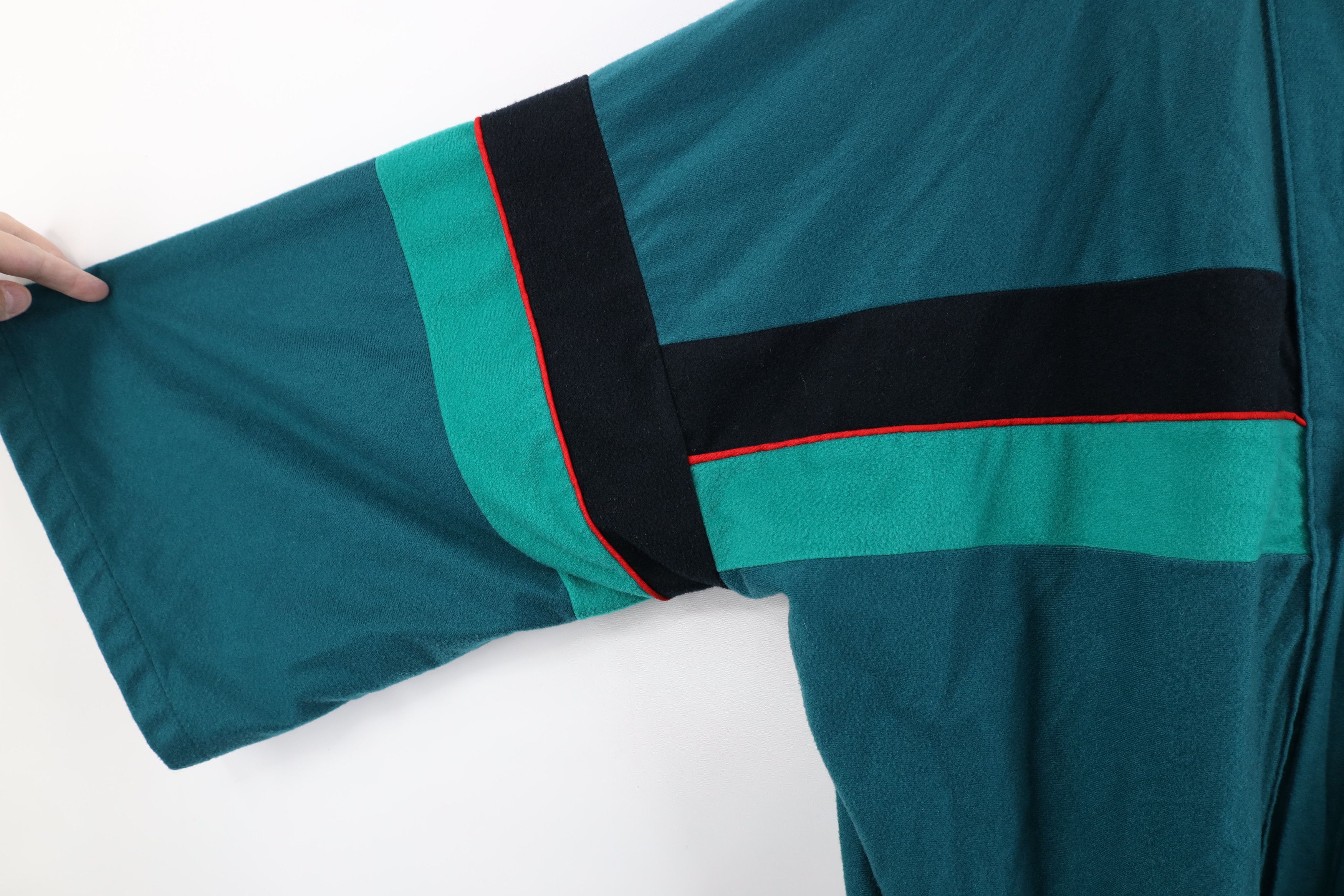 Vintage Vintage 90s Streetwear Striped Belted Velour Bath Robe Size US L / EU 52-54 / 3 - 7 Thumbnail