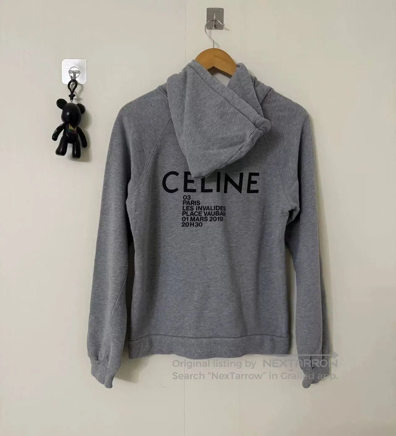 Celine celine gray hooded sweatshirt with logo. Size US L / EU 52-54 / 3 - 2 Thumbnail