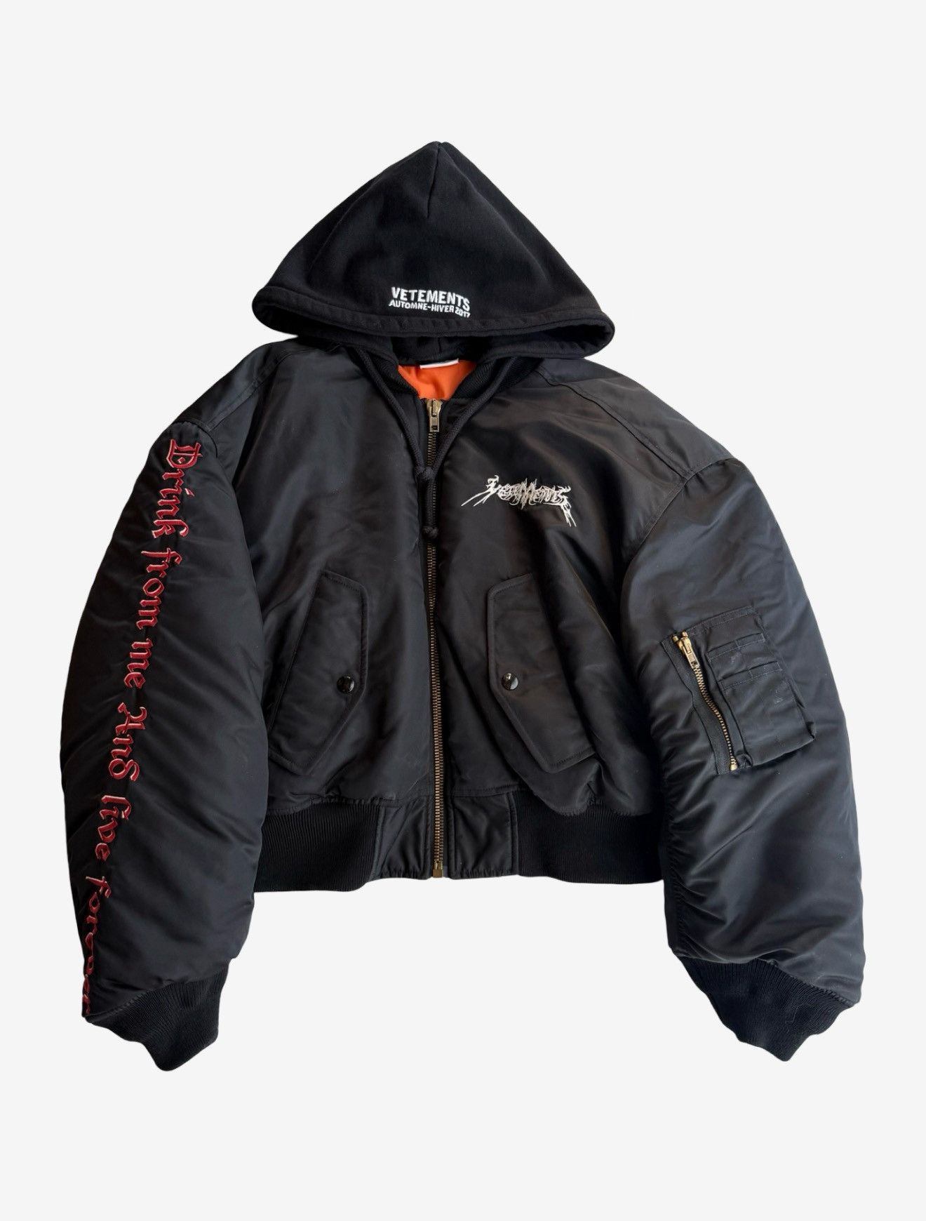 Vetements Vetements FW16 Total Fucking Darkness TFD Femme Bomber Sz.XS Size US XS / EU 42 / 0 - 2 Thumbnail