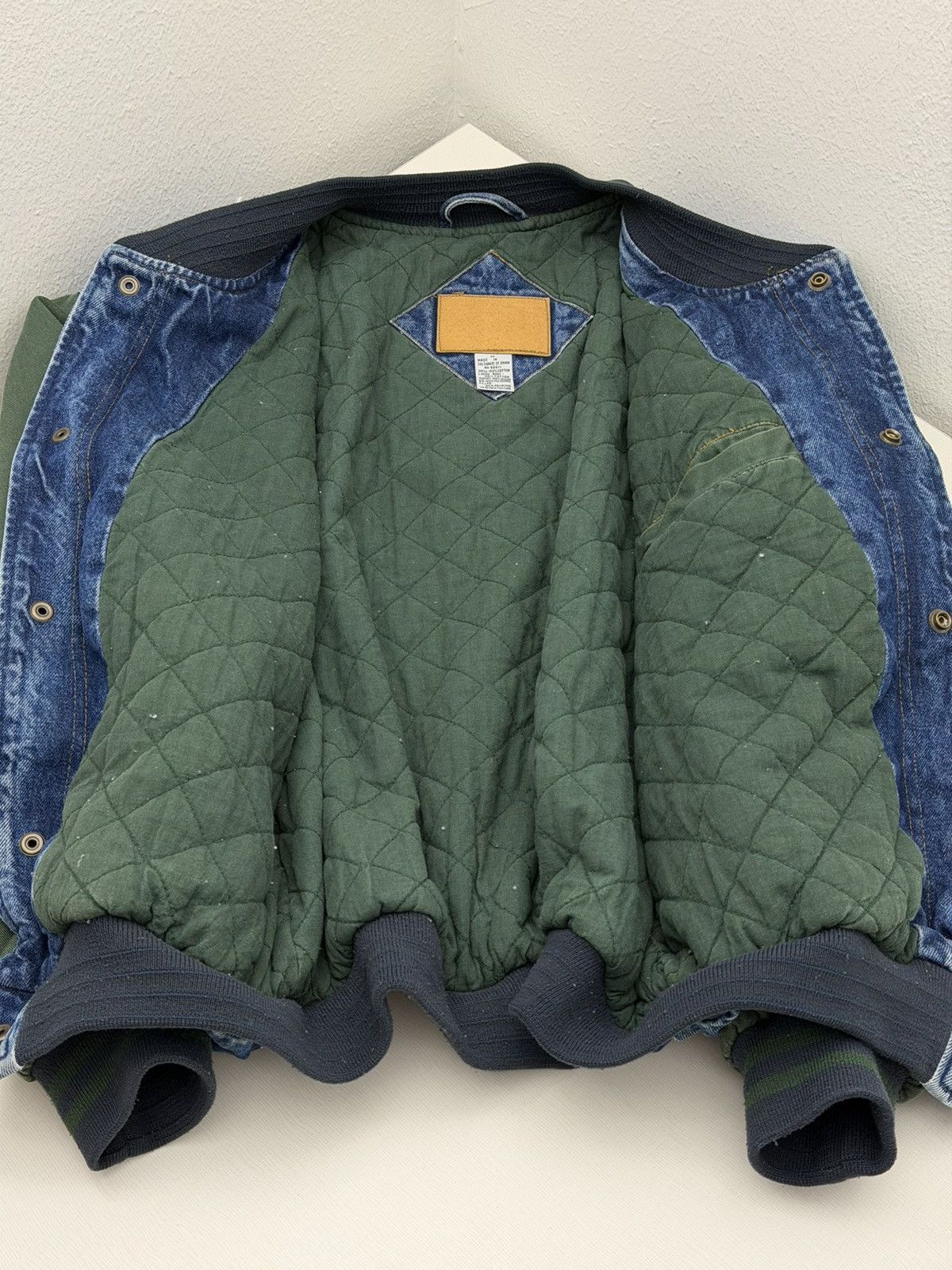 No Fear Vintage 90s NO FEAR Embroidered Denim Varsity Bomber Jacket Size US M / EU 48-50 / 2 - 10 Thumbnail