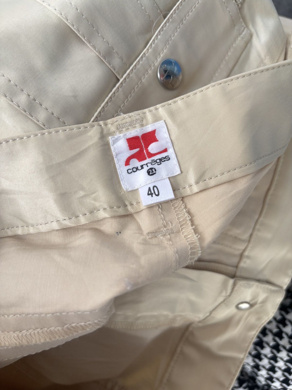 Archival Courrèges Paris Technical Beige Trousers