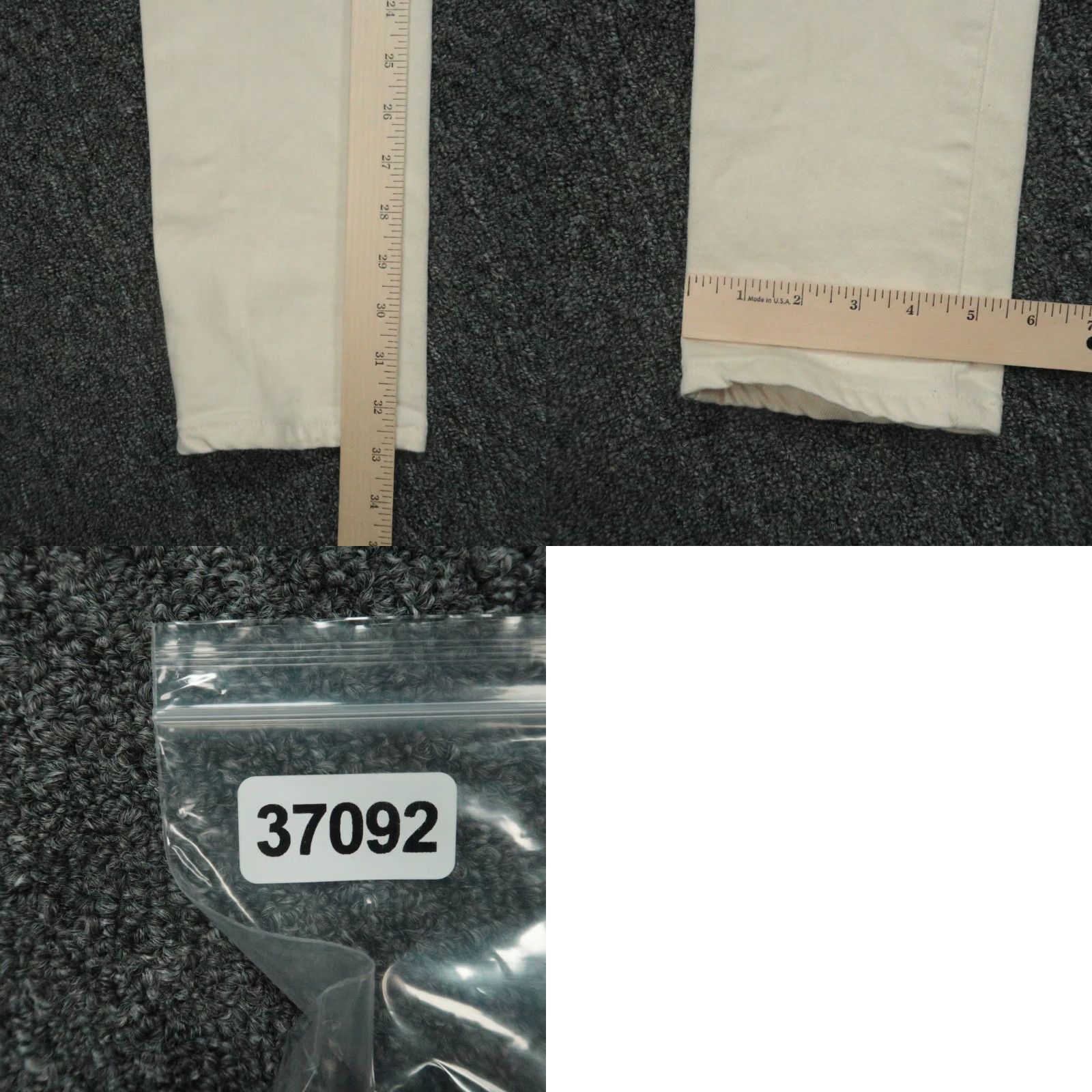 Vintage Naked & Famous Denim Jeans Mens 30x33 Cream 5-Pocket Natural Seed Denim Vintage No Size US 30 / EU 46 - 9 Thumbnail