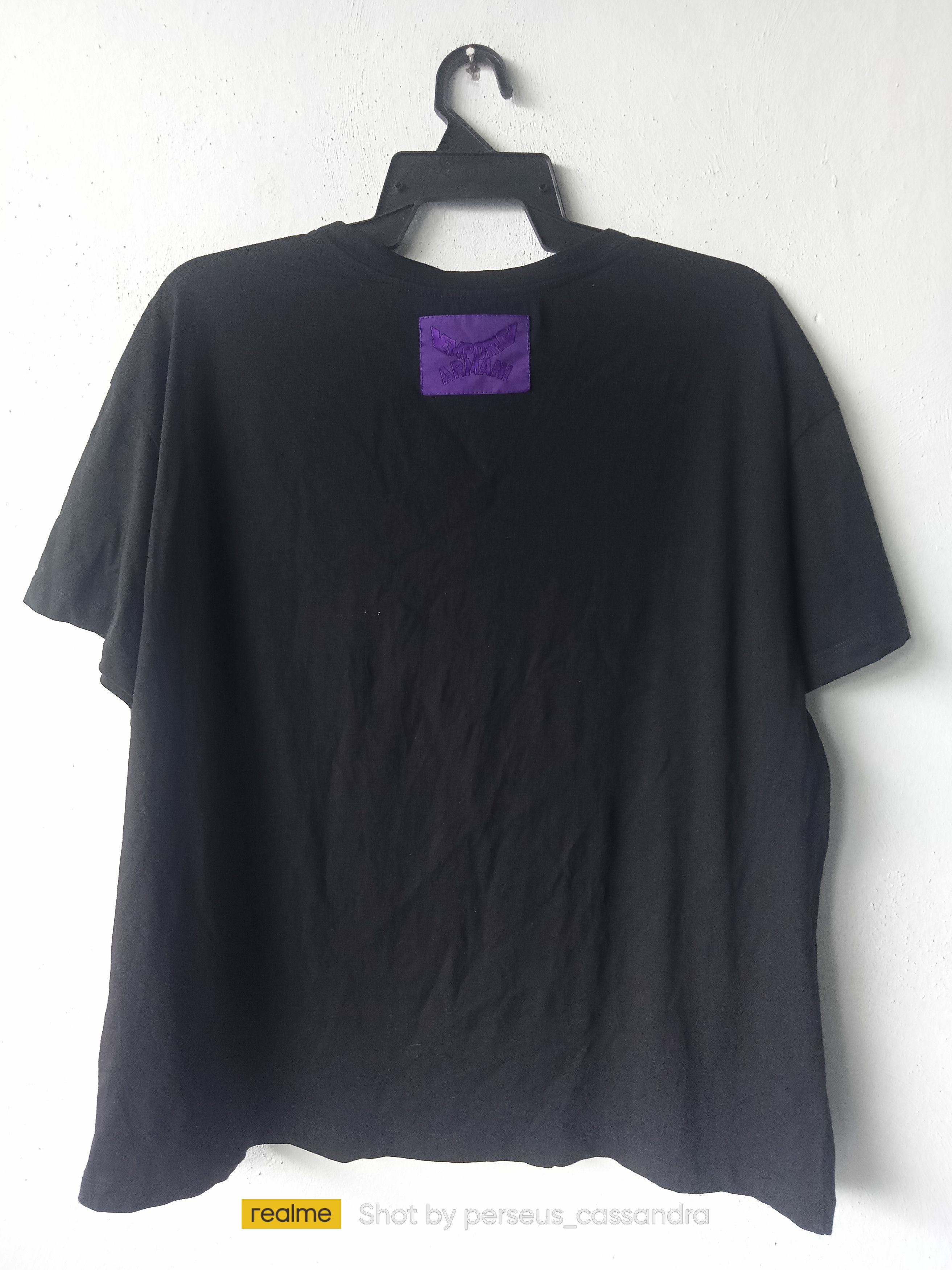 Emporio Armani Emporio Armani Sequin Spellout Black Oversized Tee Size L / US 10 / IT 46 - 2 Thumbnail