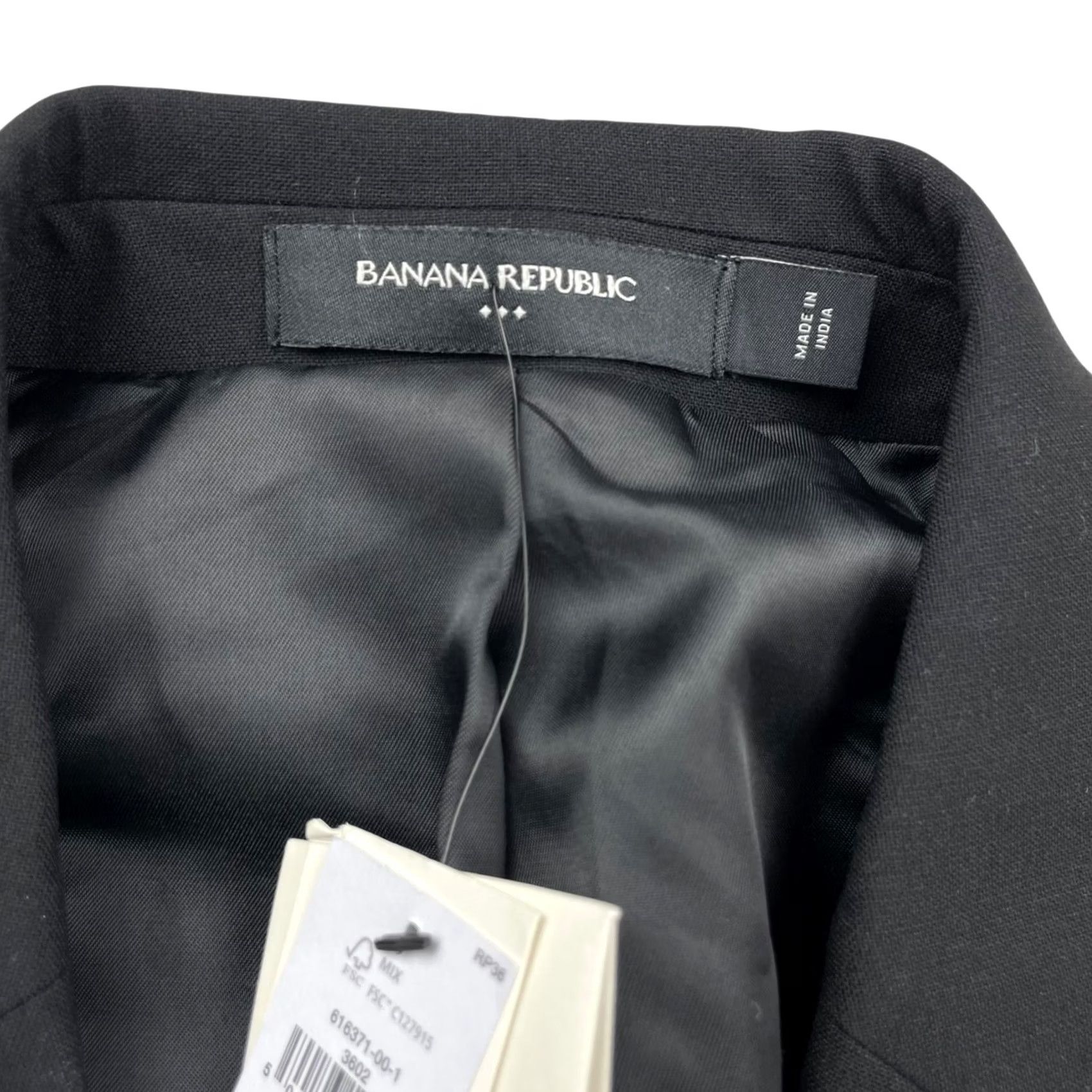 Banana Republic Banana Republic Blazer 2-Button Single-Breasted Black 36R Regular Tailored Fit Men’s Blazer Jacket Size 36R - 5 Thumbnail