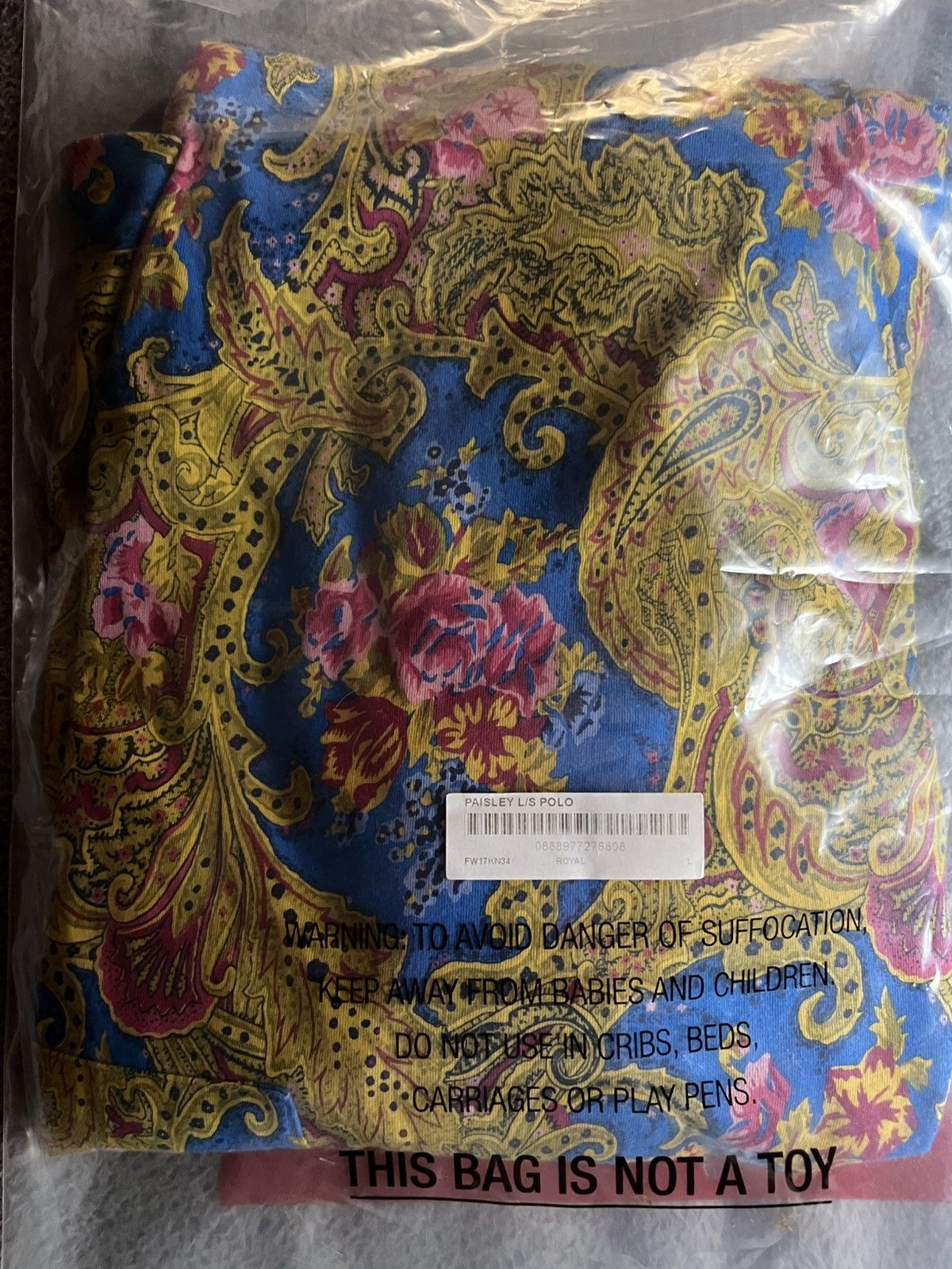 Supreme Supreme Paisley Polo Size US L / EU 52-54 / 3 - 4 Thumbnail