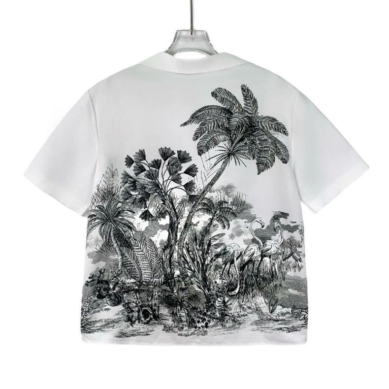 Dior Dior White jungle coconut print cotton lapel single-breast Size XS / US 0-2 / IT 36-38 - 2 Thumbnail
