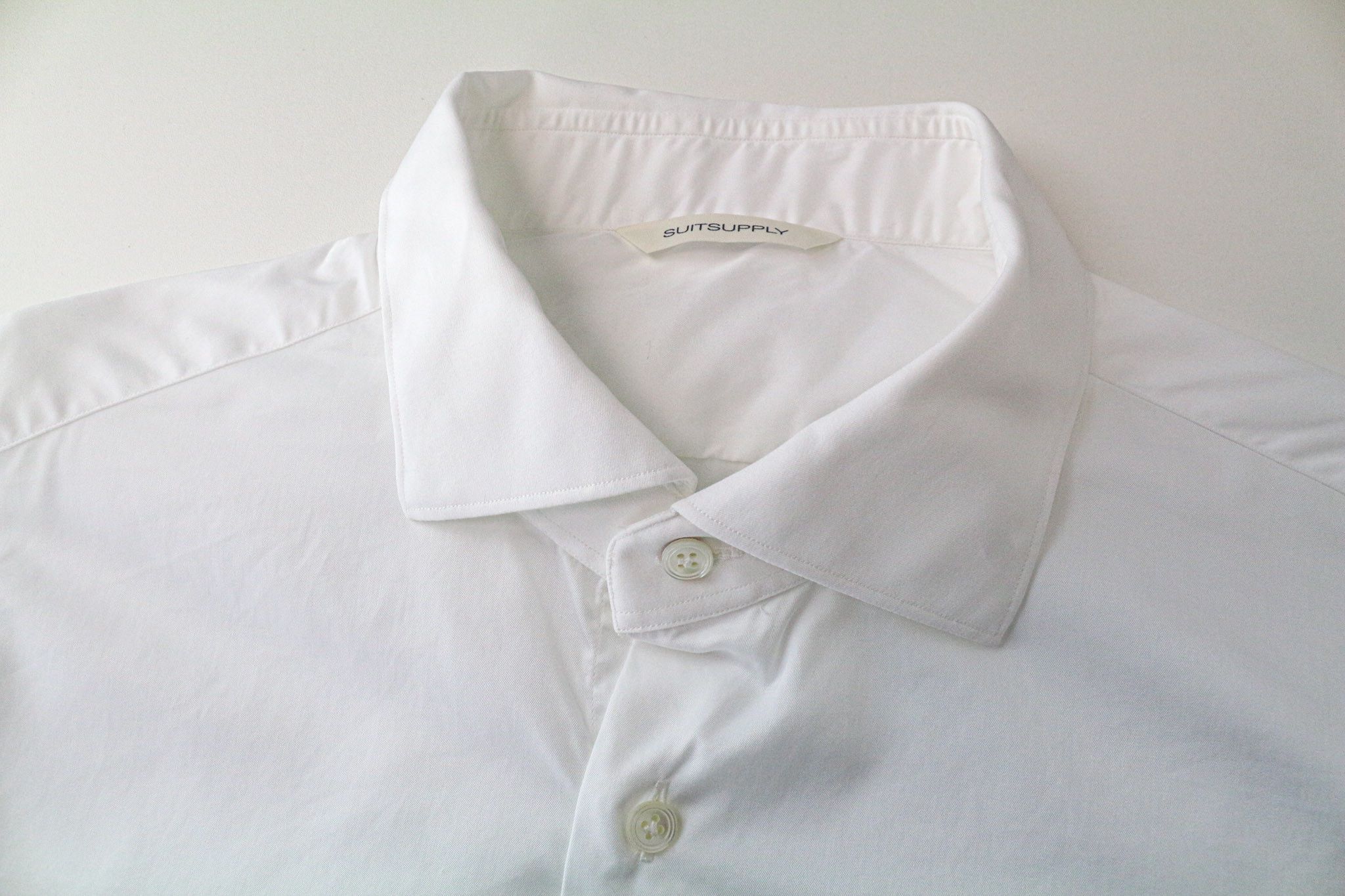 Suitsupply M Slim White Cotton Twill Shirt 79274 Size US M / EU 48-50 / 2 - 3 Thumbnail