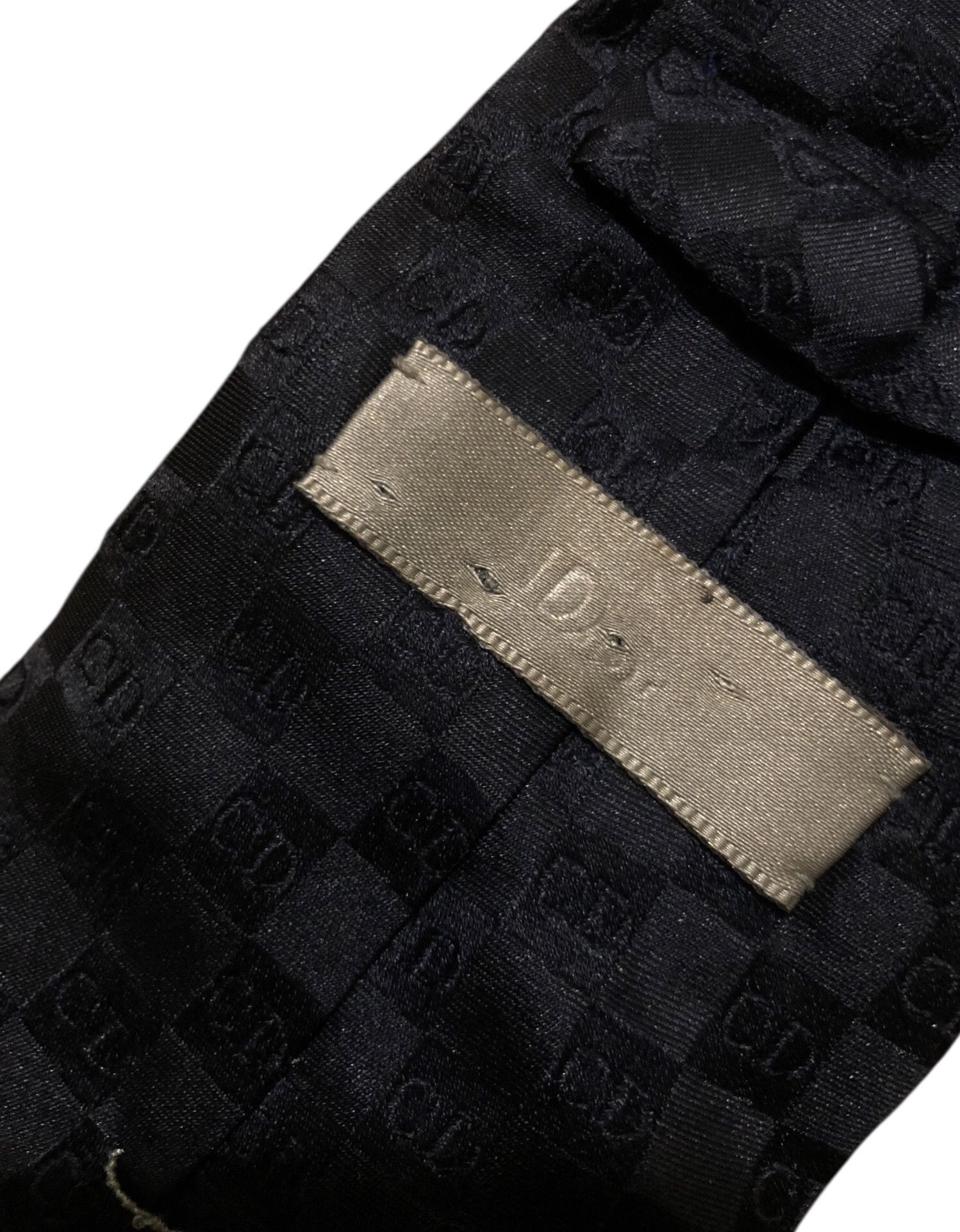 Dior 🔥DIOR HOMME Black Silk Jacquard Damier Monogram CD Tie Size ONE SIZE - 7 Thumbnail