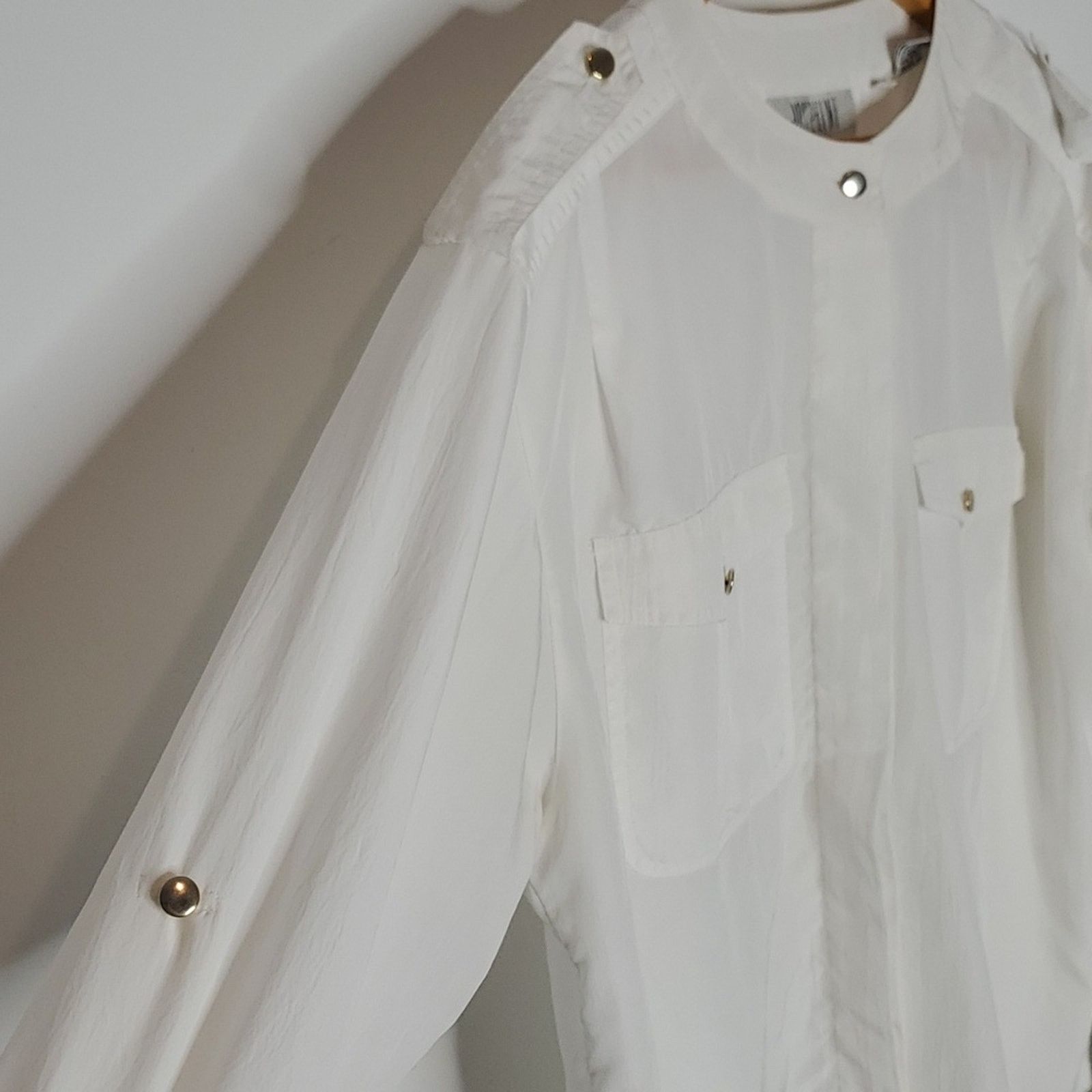 Vintage Vintage Josephine White Blouse Size L / US 10 / IT 46 - 3 Thumbnail
