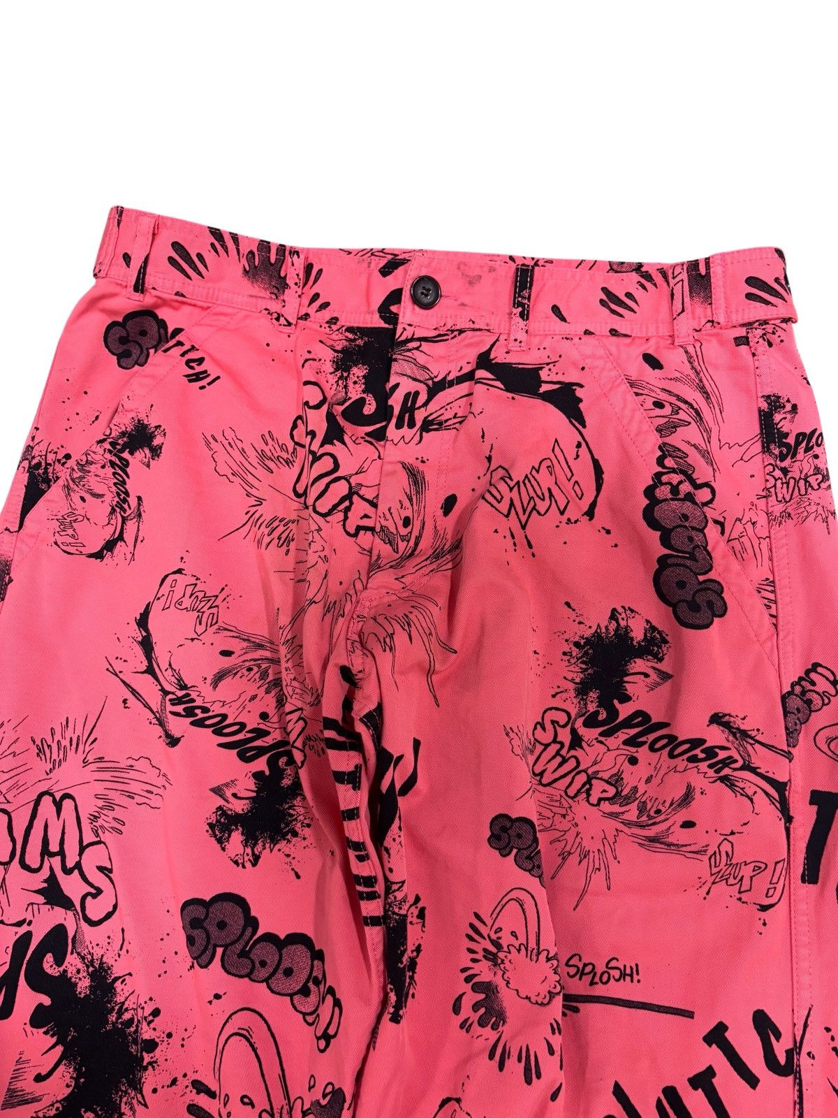 Comme des Garcons SHIRT COMME DES GARÇONS PANTS WOVEN RUNWAY COMIC BOOK PINK TROUSER Size US 36 / EU 52 - 4 Thumbnail