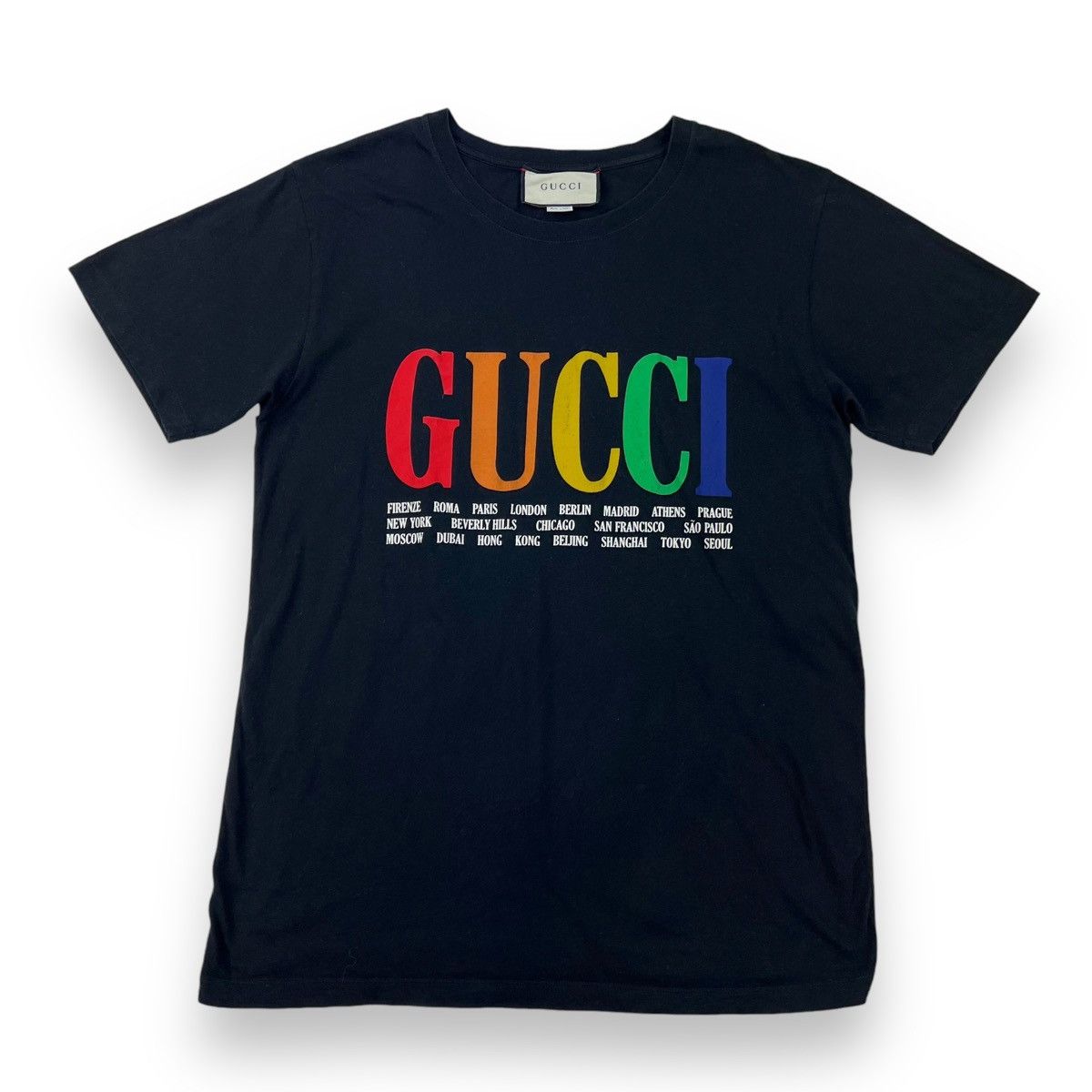 Gucci Gucci Cities Black T Shirt Size US S / EU 44-46 / 1 - 2 Thumbnail